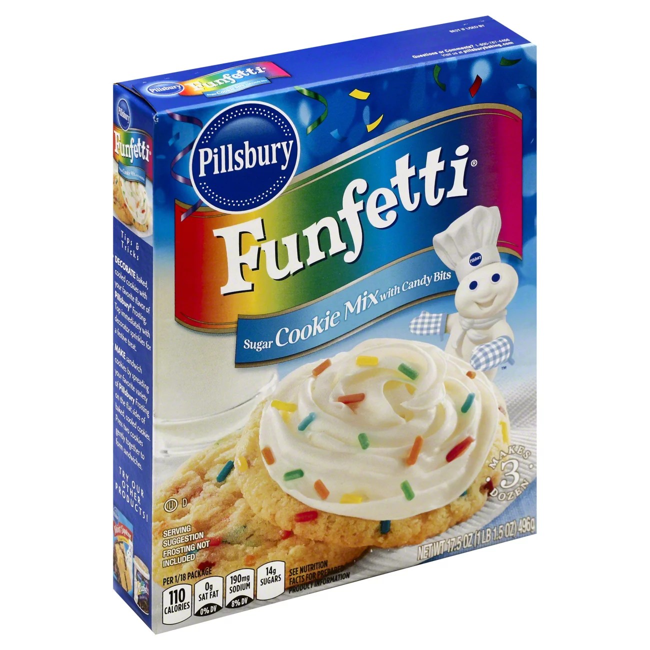 Pillsbury Funfetti Sugar Cookie Mix With Candy Bits Shop Baking Ingredients at HEB