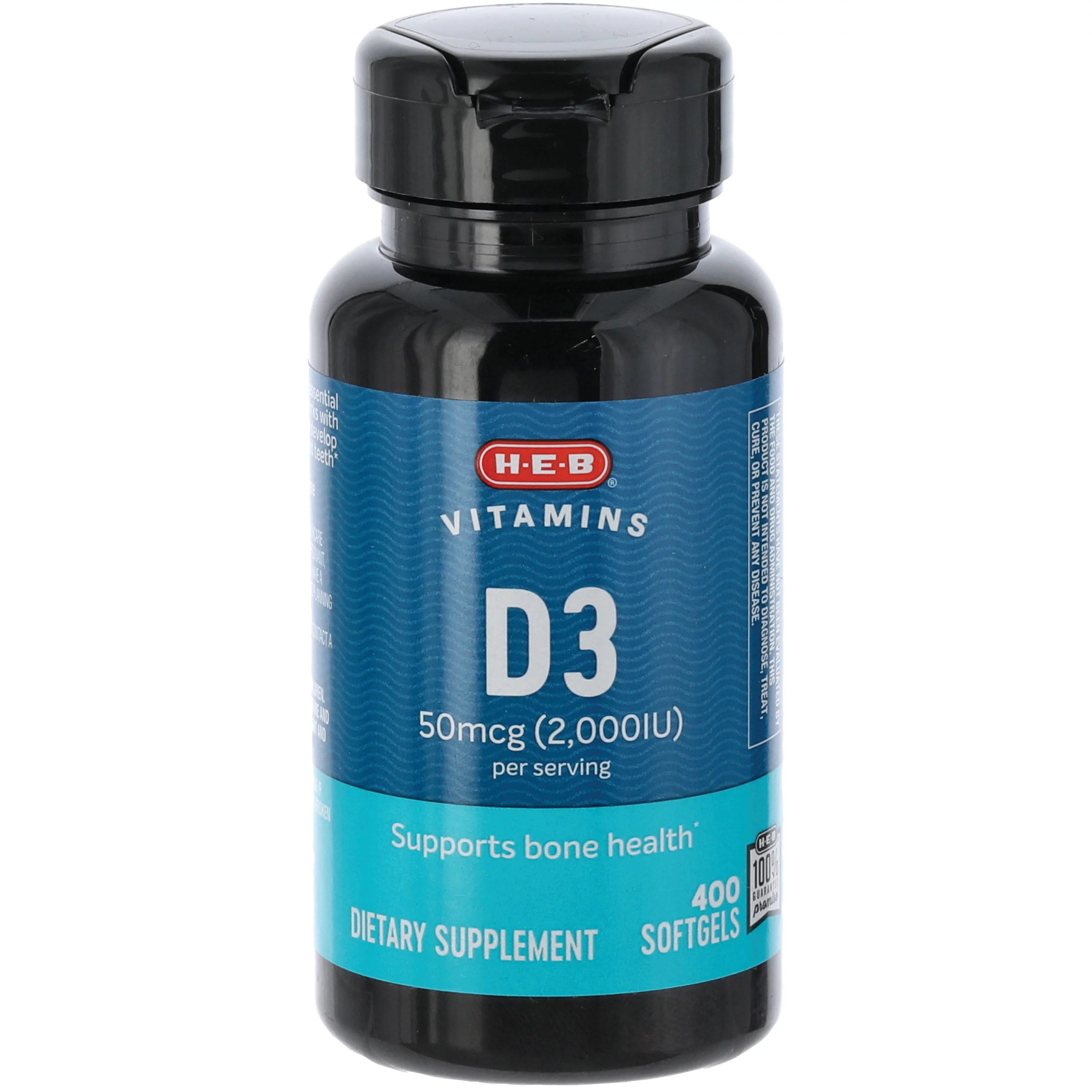 HEB Vitamins Vitamin D3 Softgels 2,000 IU Shop Vitamins