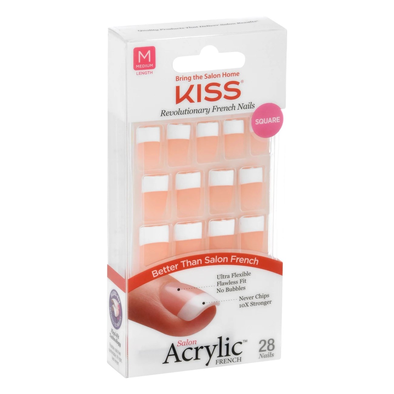 Kiss Salon Acrylic French Sugar Rush Shop Nail Sets at HEB