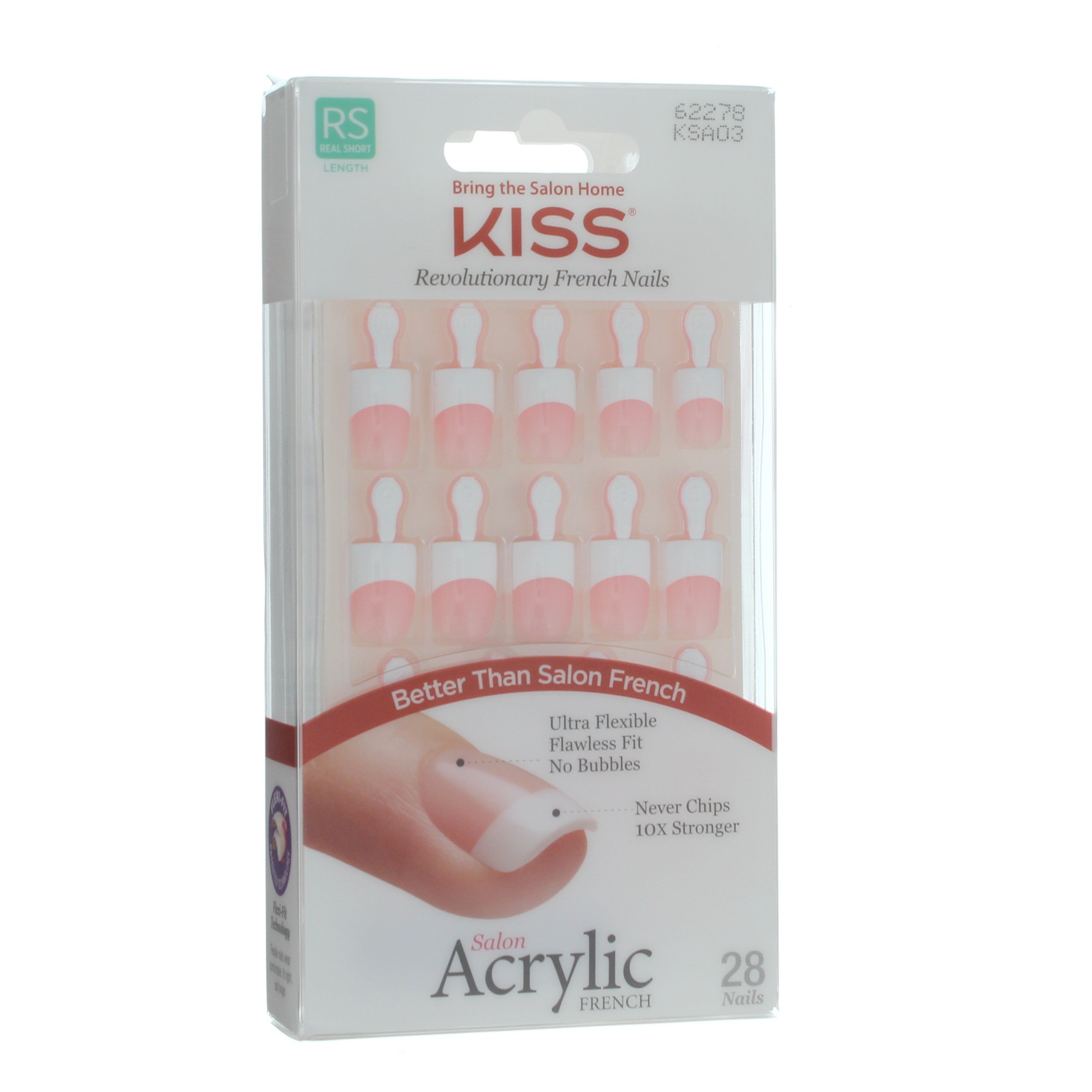 Kiss Salon Acrylic French Alter Ego Shop Nail Sets at HEB