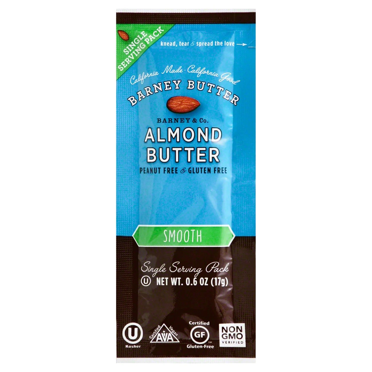 Barney Butter Smooth Almond Butter Single Shop Peanut Butter at HEB