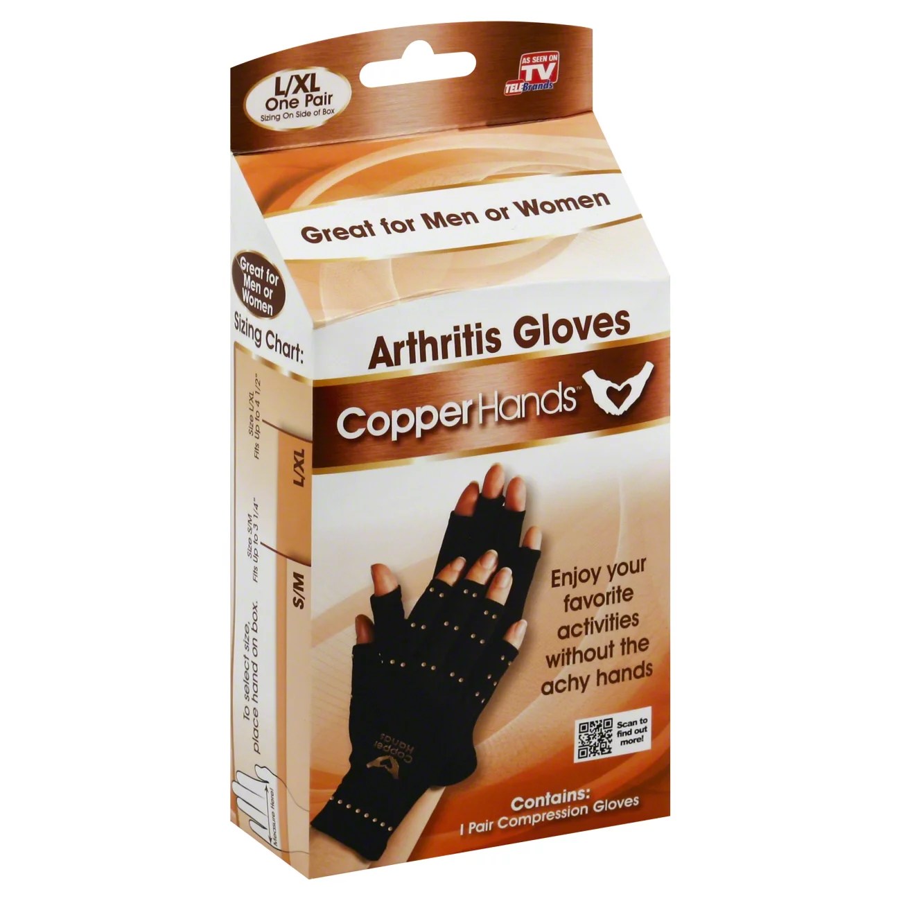 As Seen On TV Copper Hands Gloves, L/XL Shop Sleeves & Braces at HEB