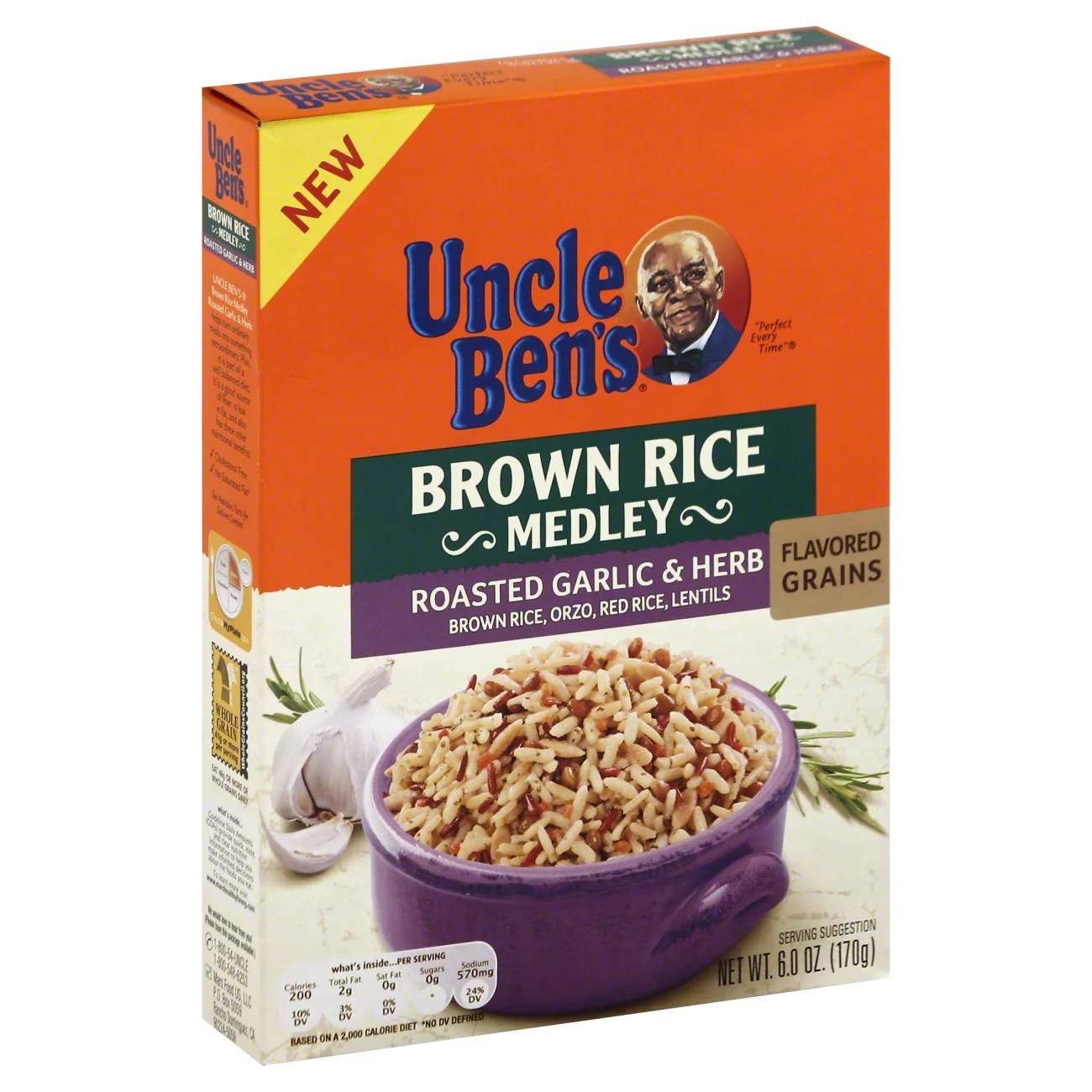 Uncle Ben's Roasted Garlic Herb Brown Rice Medley Shop Rice & Grains