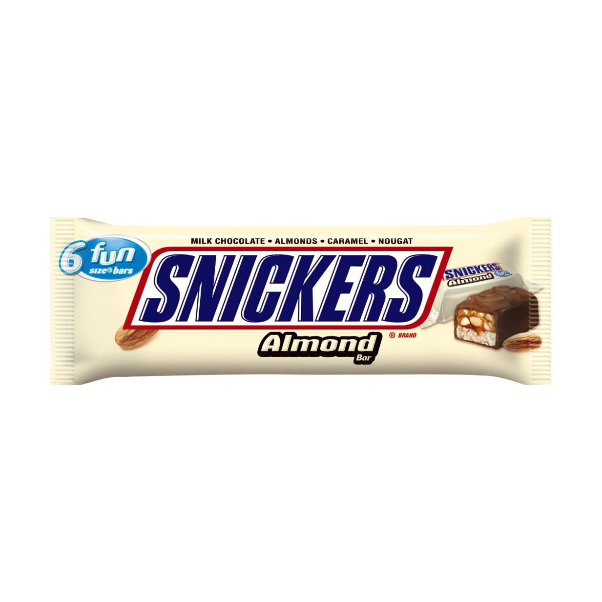 Snickers Snickers, Almond Fun Size Chocolate Candy Bars, 6 Ct Shop