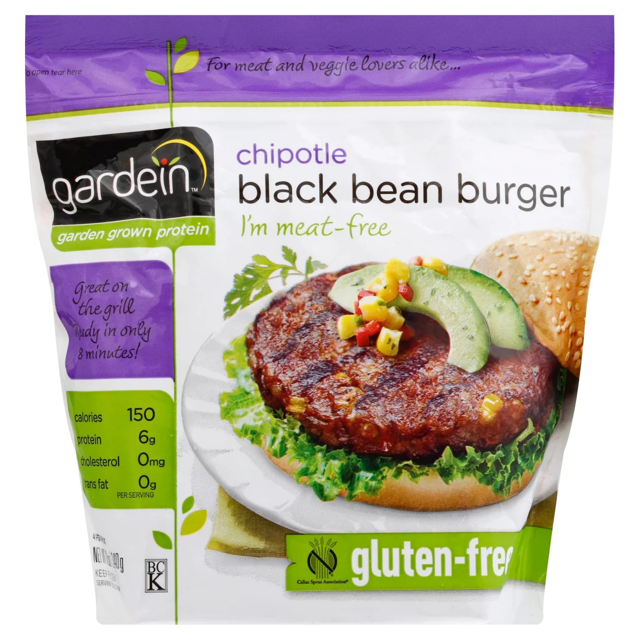 Gardein Gluten Free Black bean Burger Shop Meat Alternatives at HEB
