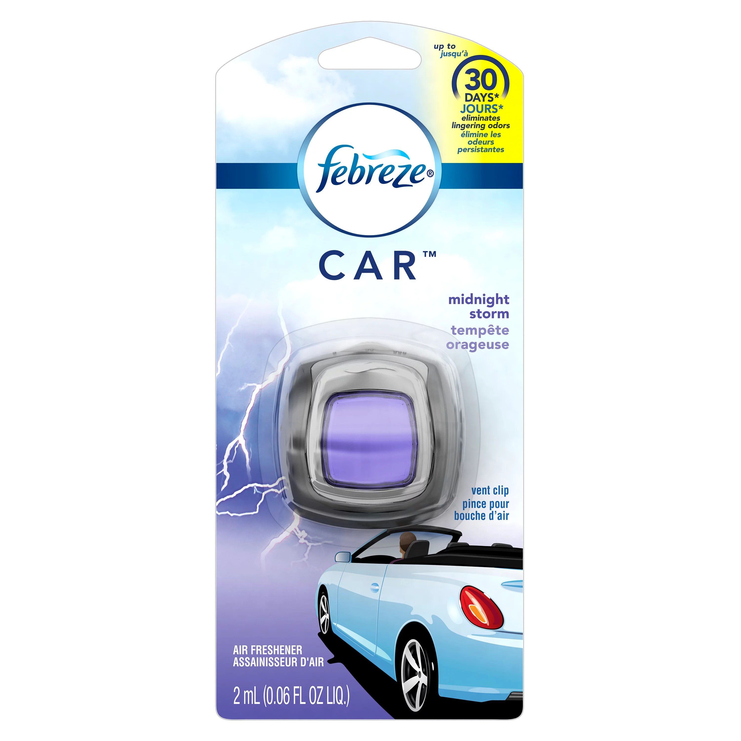 Febreze Car Midnight Storm Air Freshener Vent Clip Shop Car