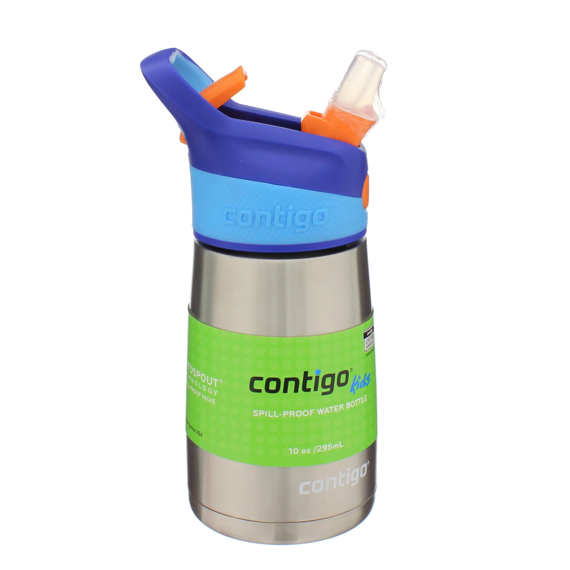 Contigo Striker Chill Stainless Steel Kids Water Bottle, Sapphire