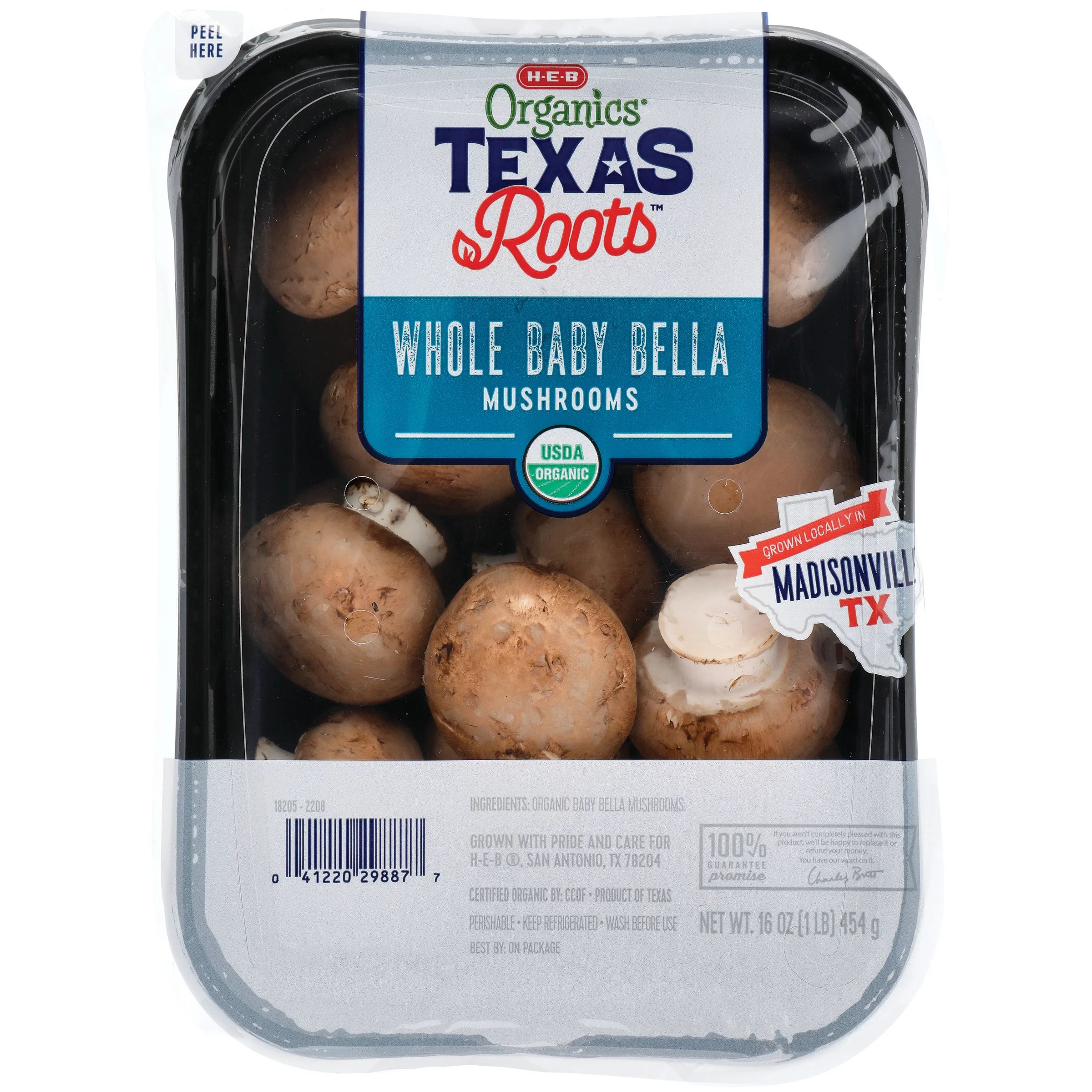 HEB Organics Texas Roots Whole Baby Bella Mushrooms Shop Vegetables