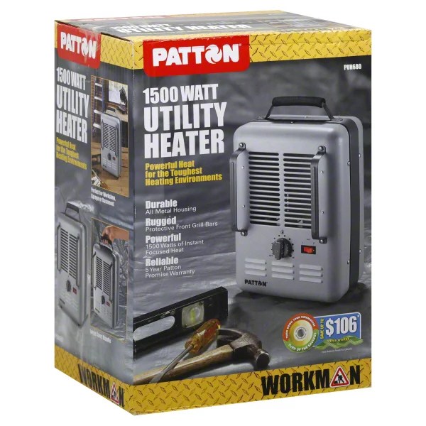 Patton 1500 Watt Utility Heater Shop Patton 1500 Watt Utility Heater