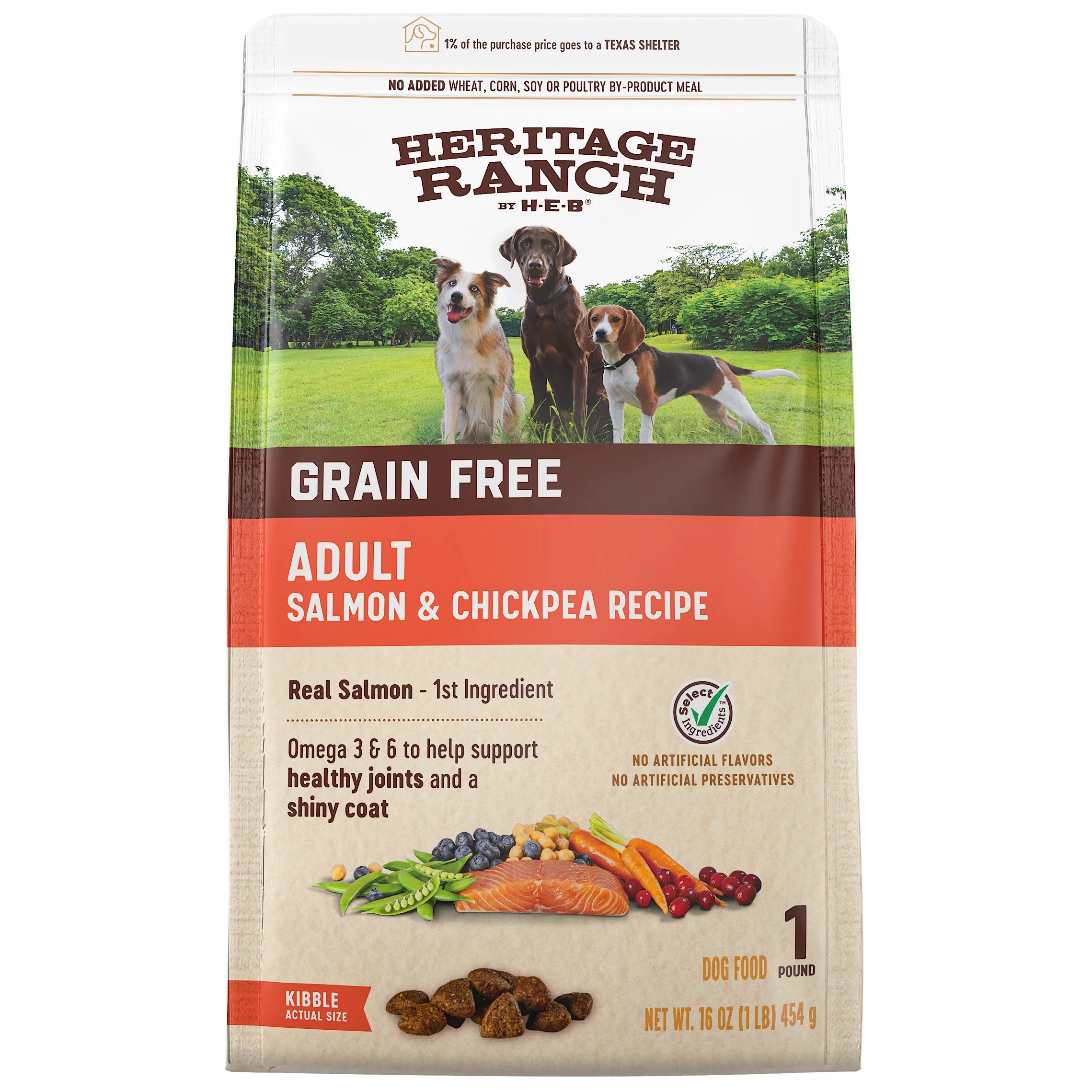 Heritage Ranch by HEB Grain Free Salmon & Chickpea Recipe Dry Dog