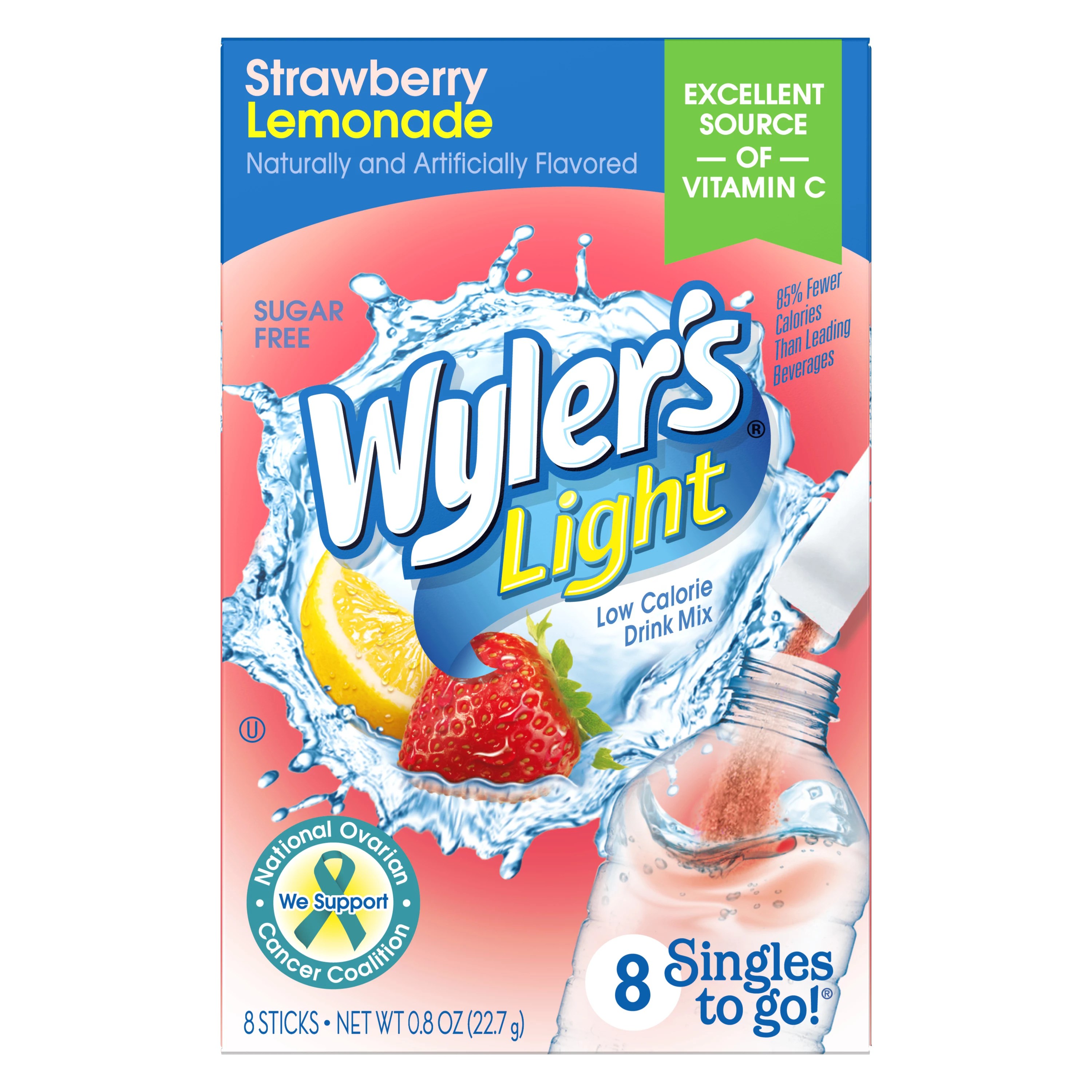 Wyler's Light Singles to Go! Strawberry Lemonade Drink Mix Shop Mixes