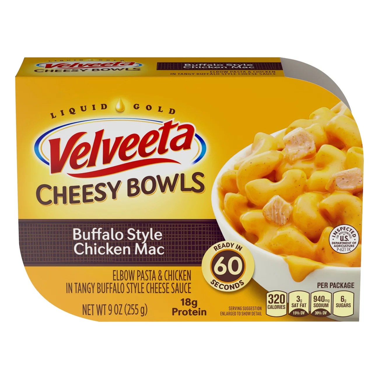 Kraft Velveeta Buffalo Style Chicken Mac Cheesy Bowl Shop Pantry