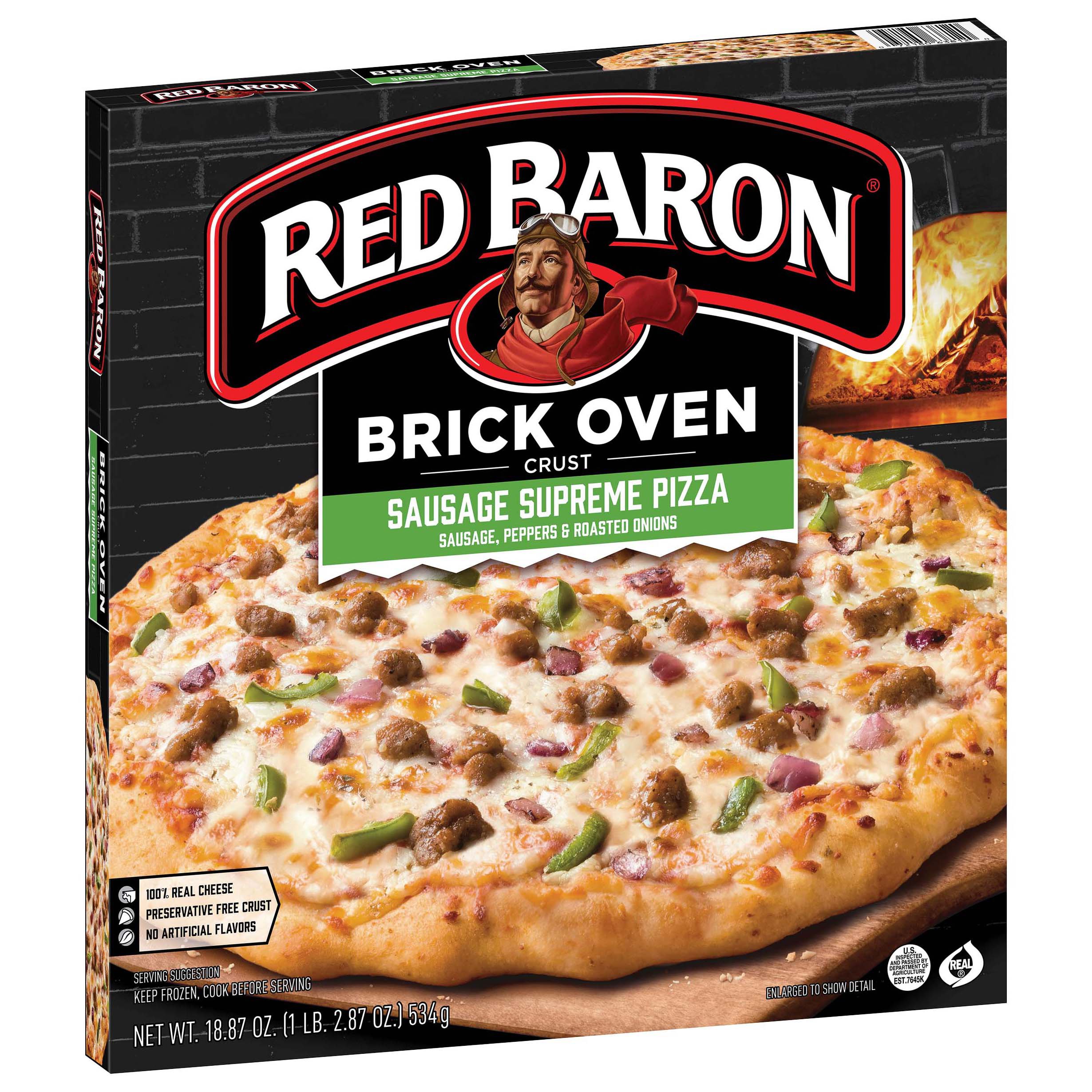 Red Baron Brick Oven Crust Sausage Supreme Pizza Shop