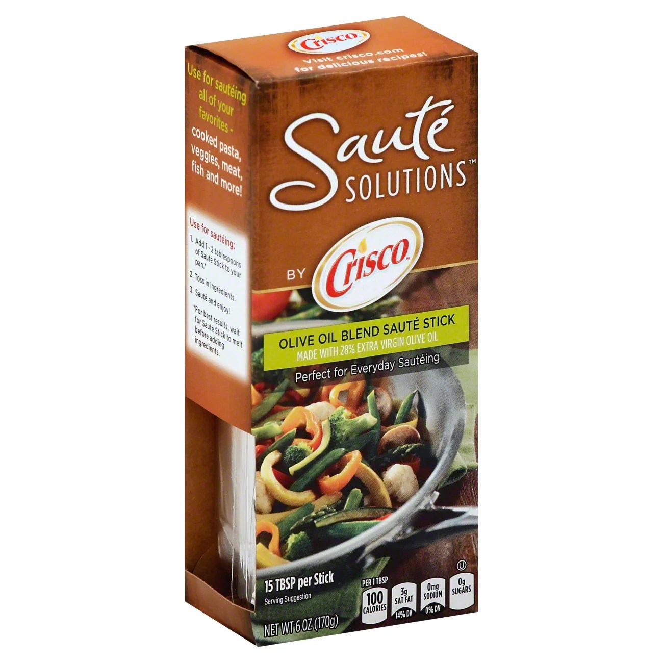 Crisco Saute Solutions Olive Oil Blend Saute Stick Shop Oils at HEB