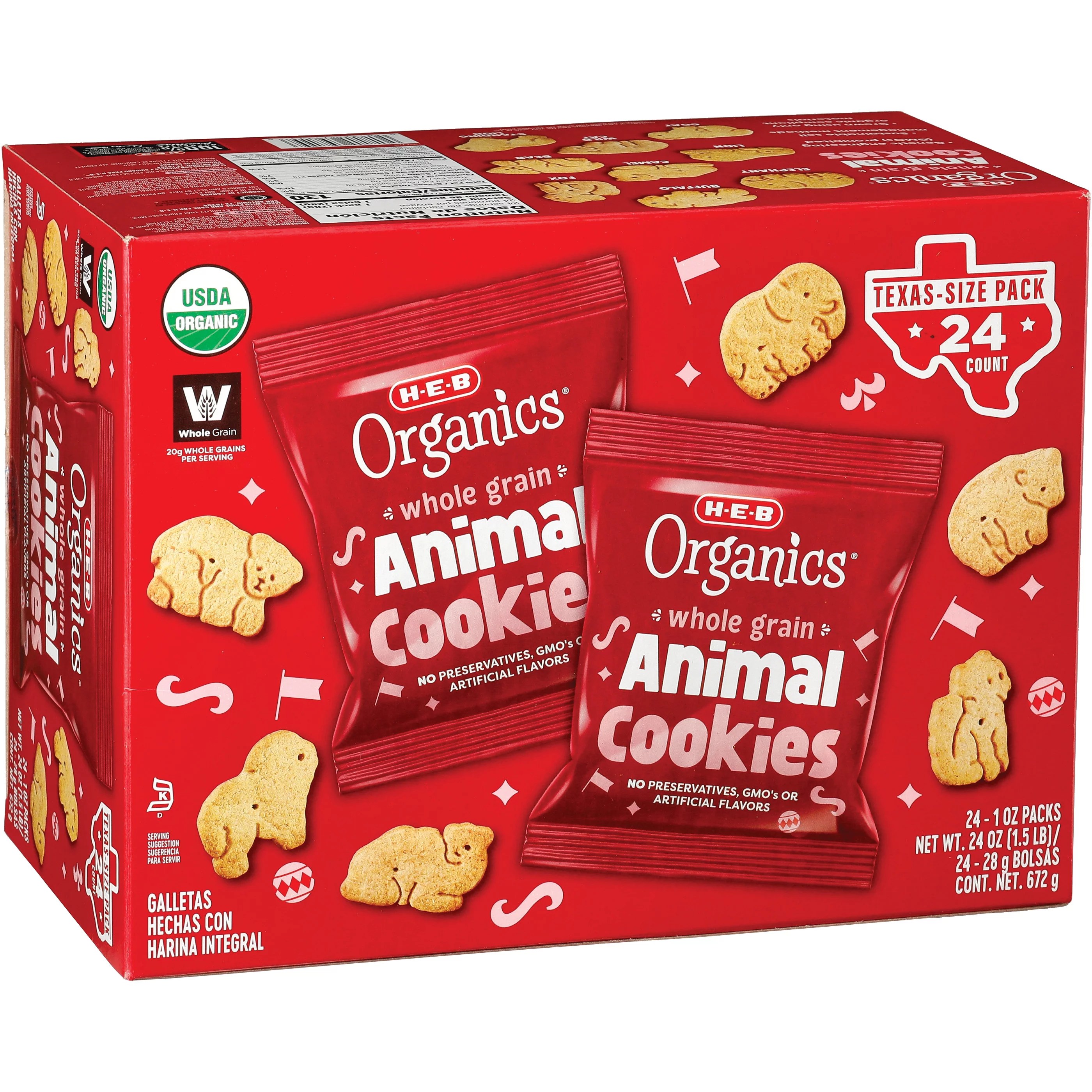 HEB Organics Whole Grain Animal Cookies Shop Cookies at HEB