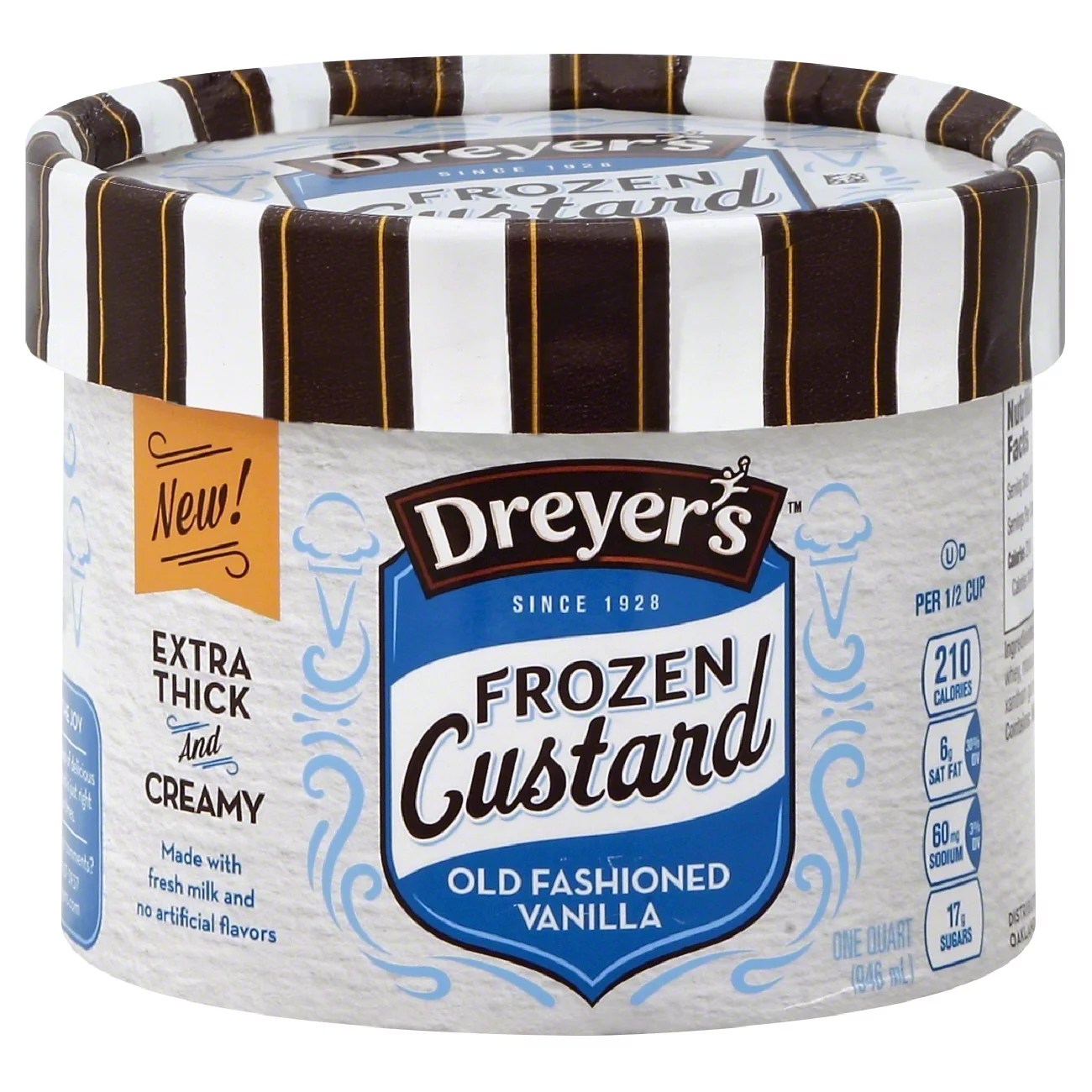 Dreyer's Frozen Custard, Old Fashioned Vanilla Shop Ice Cream at HEB