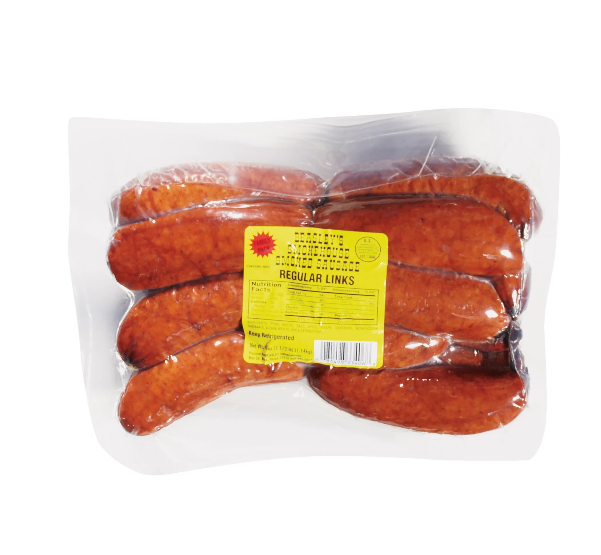 Beasley's Smokehouse Regular Smoked Sausage Links Family Pack Shop