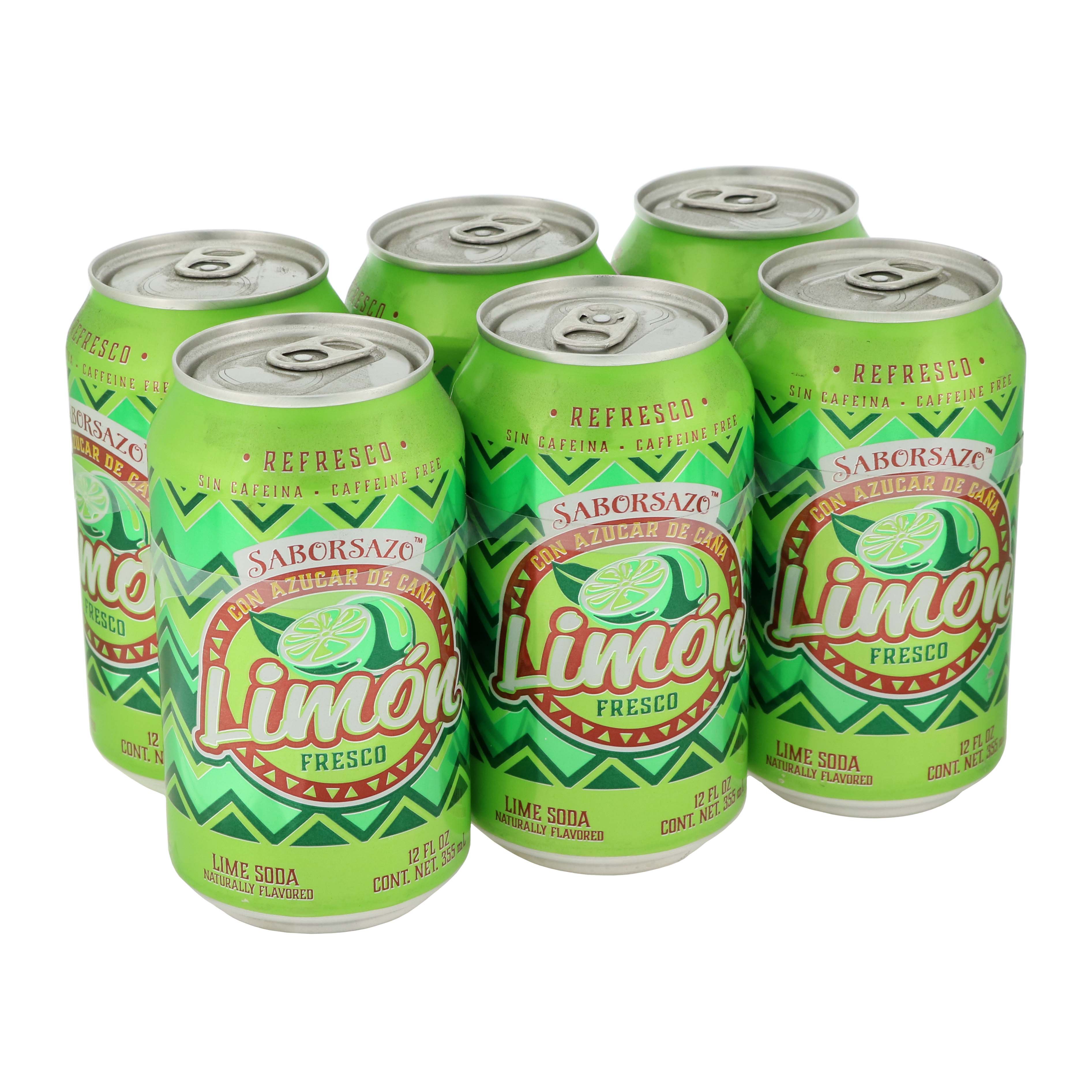 Saborsazo Pure Cane Sugar Lime Soda 12 oz Cans Shop Soda at HEB