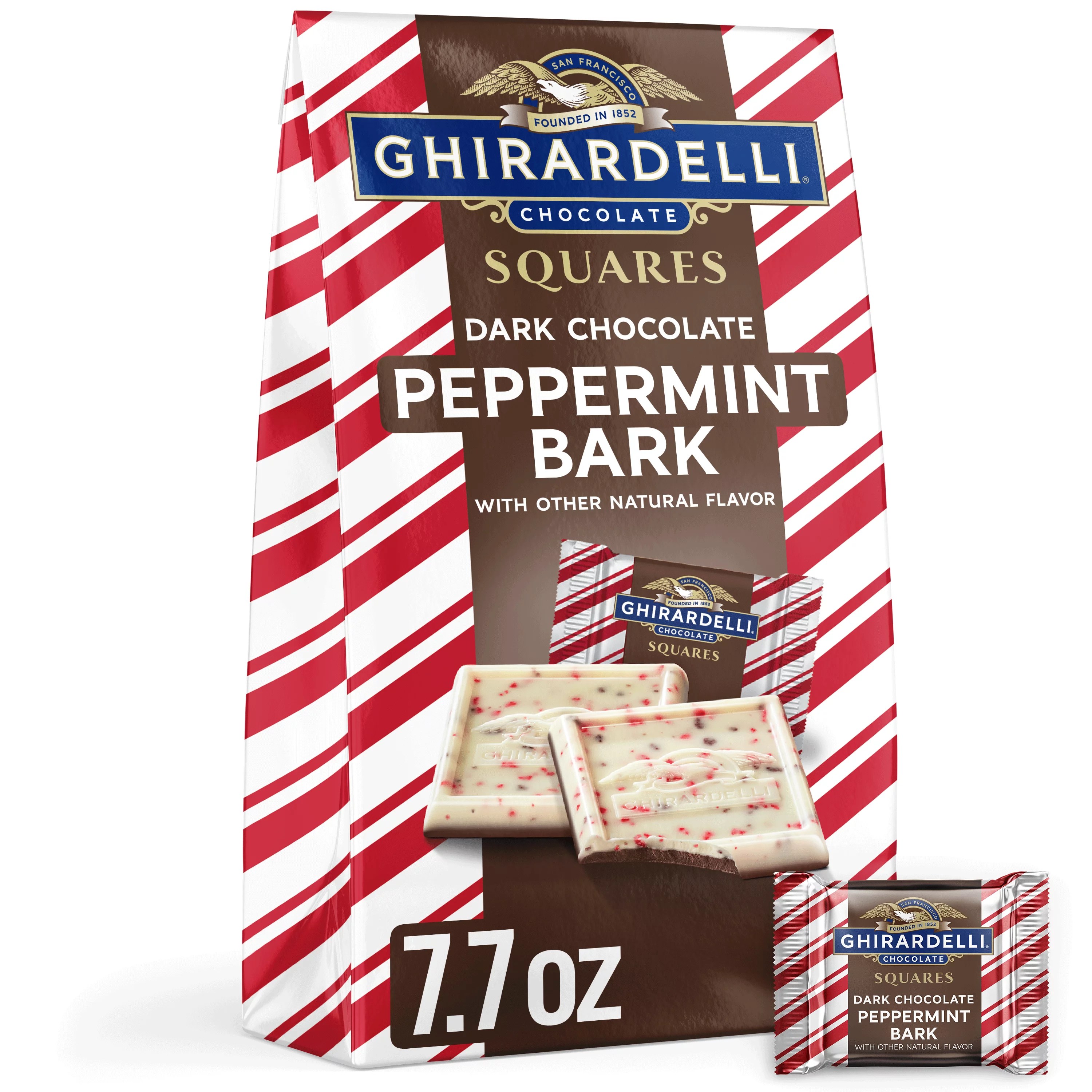 Ghirardelli Squares Limited Edition, Peppermint Bark Dark Chocolate