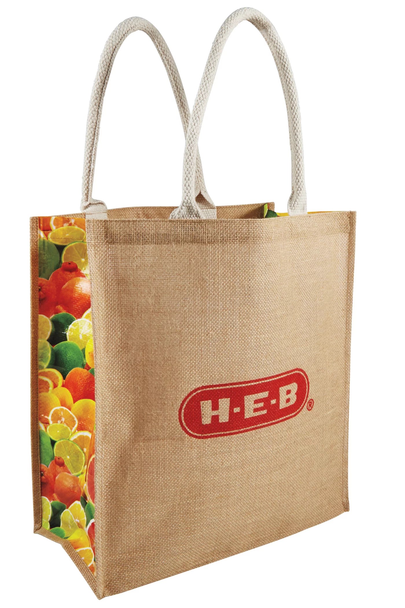 HEB Citrus Jute Reusable Bag Shop Reusable Shopping Bags at HEB
