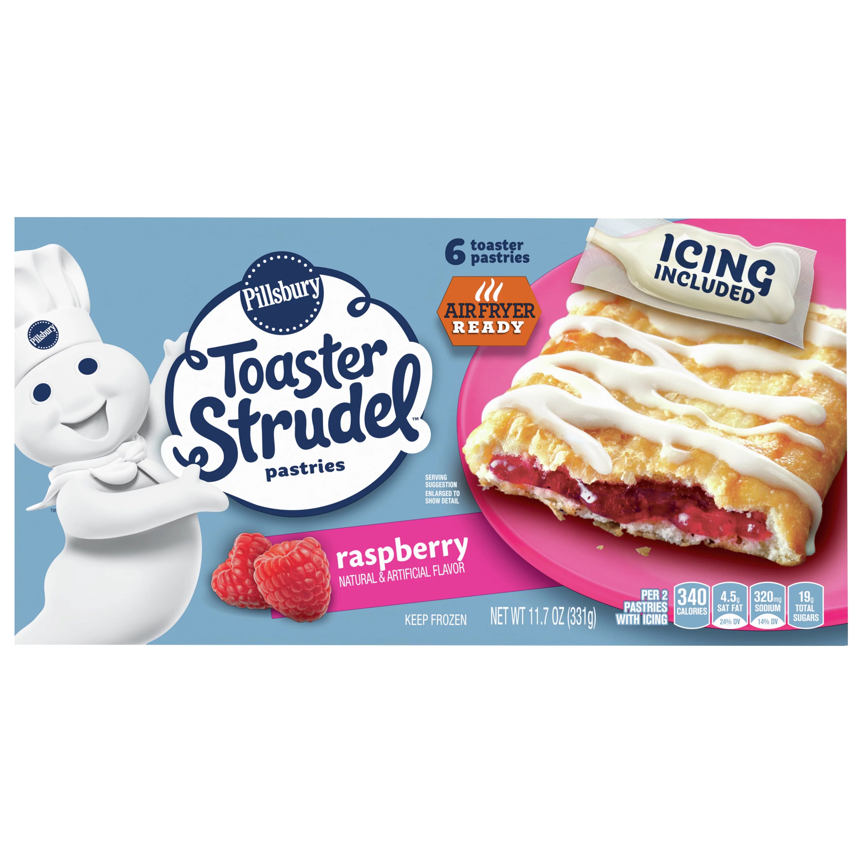 Pillsbury Toaster Strudel Raspberry Pastries Shop Bread & Baked Goods