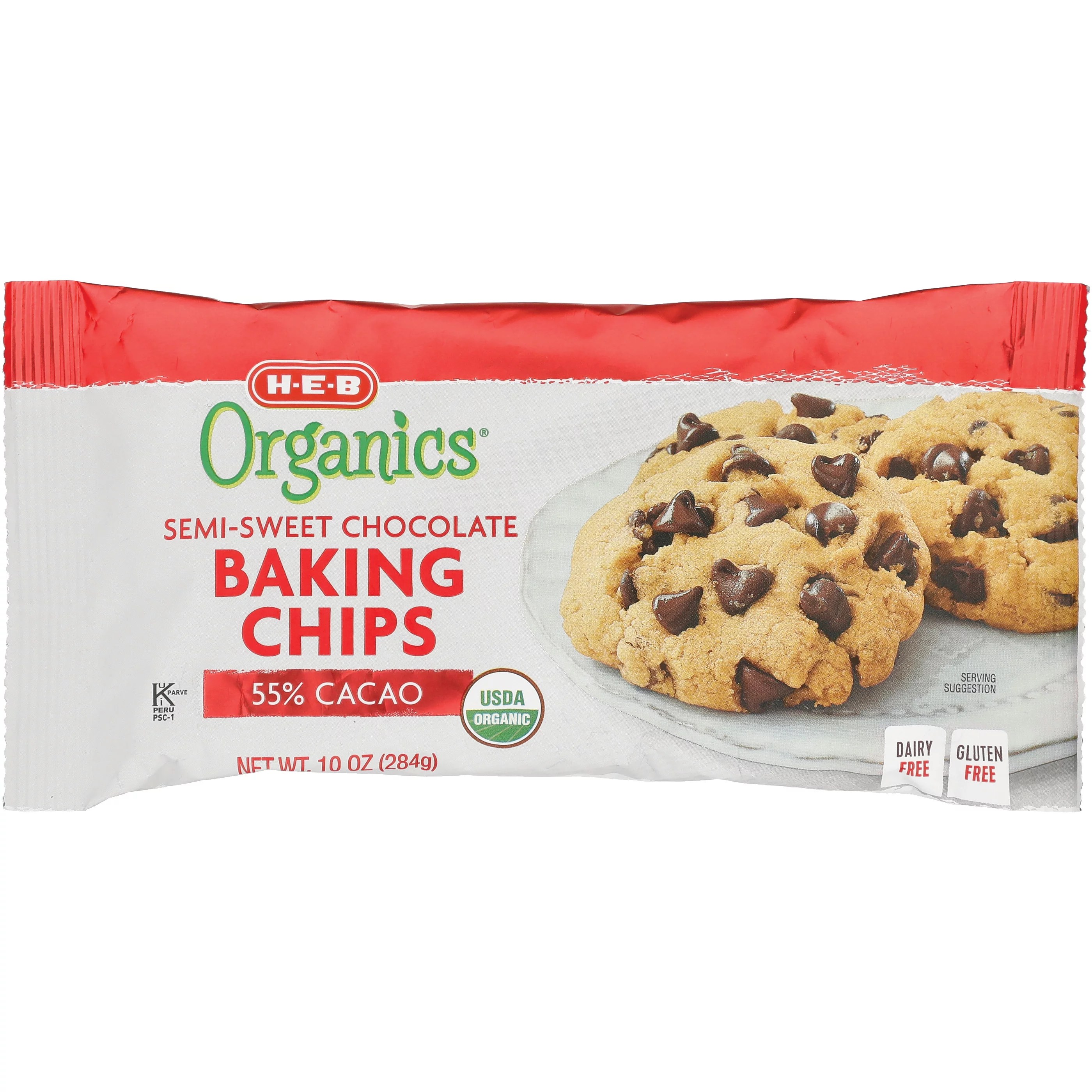 HEB Organics 55 Cacao SemiSweet Chocolate Baking Chips Shop