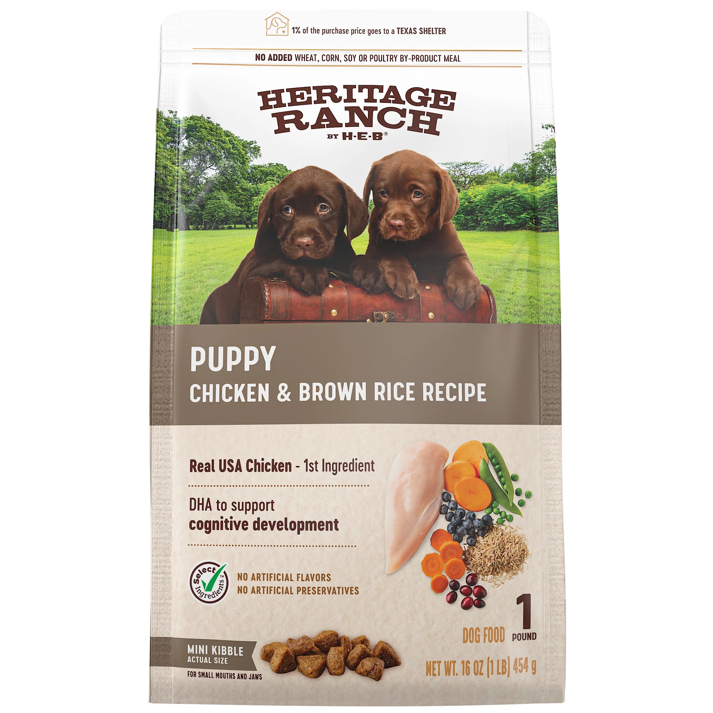 Heritage Ranch by HEB Puppy Chicken & Brown Rice Dry Dog Food Shop