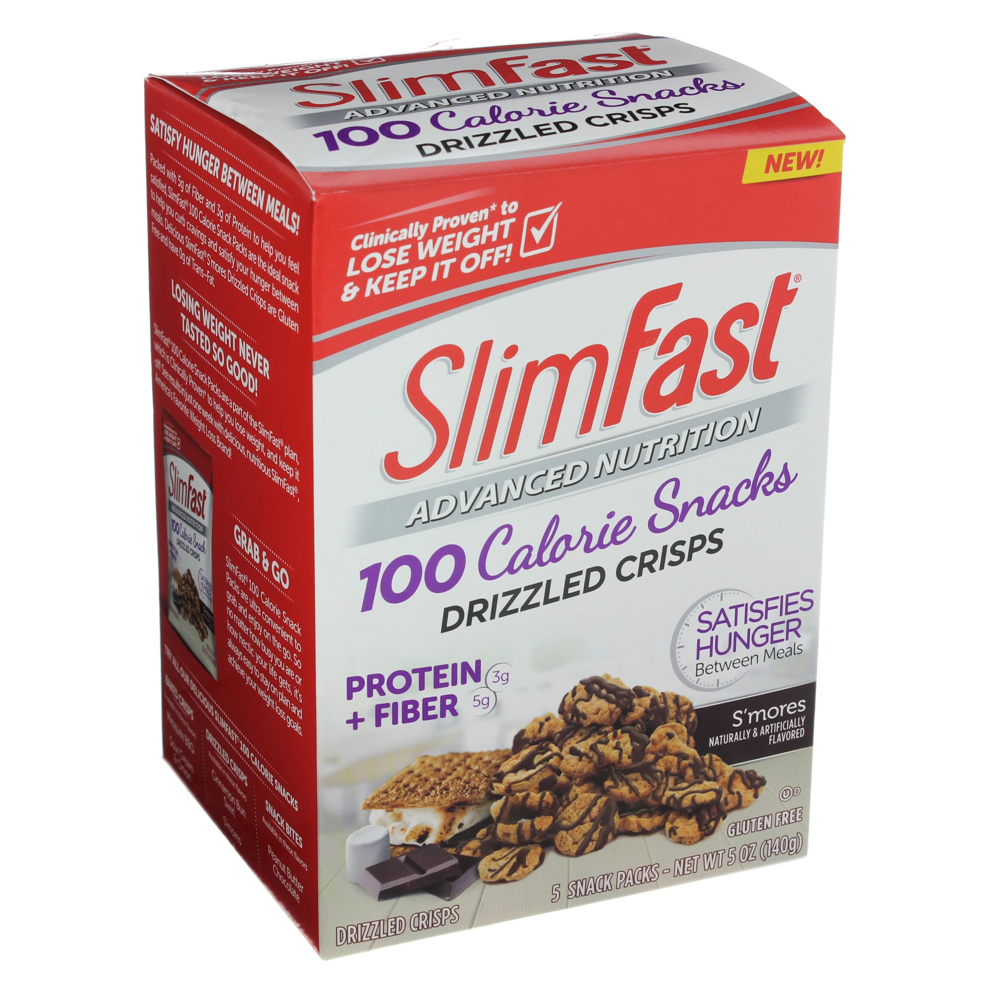 SlimFast Advanced Nutrition 100 Calorie S'mores Drizzled Crisps Shop