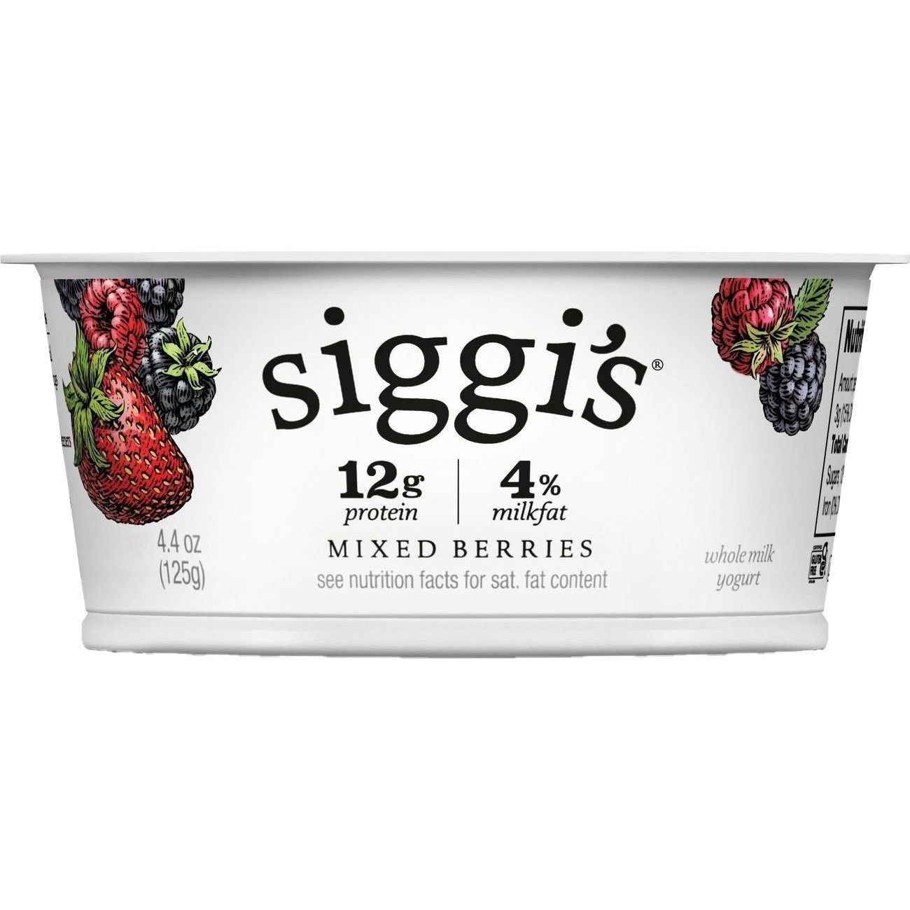 Siggi's 4 Strained Whole Milk Skyr Mixed Berries Yogurt Shop Yogurt