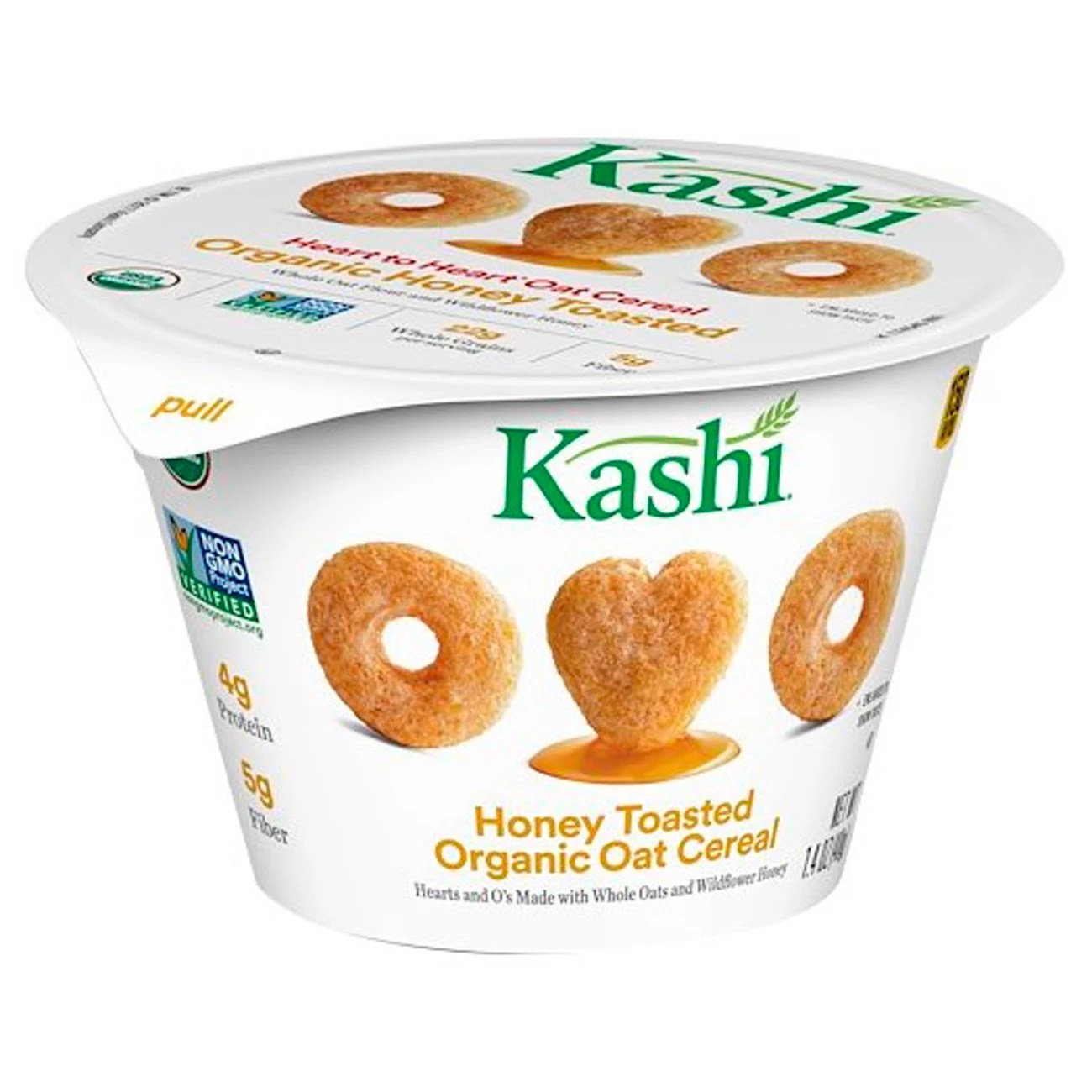 Kashi Heart to Heart Honey Toasted Oat Cereal Cup Shop Cereal at HEB