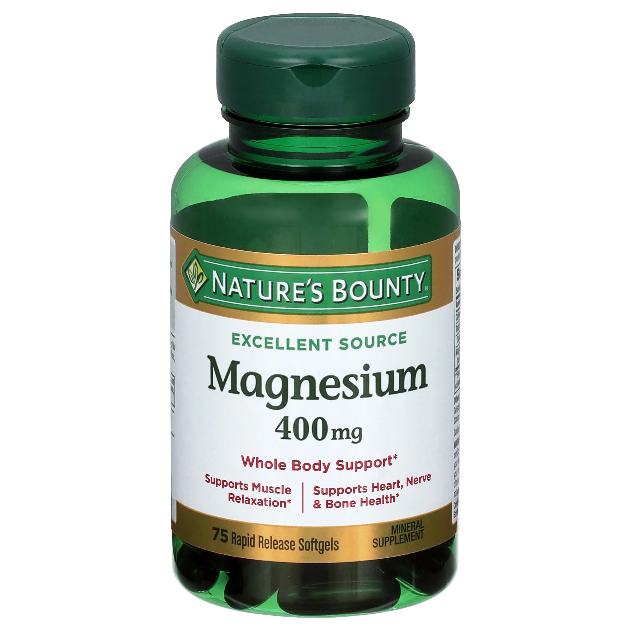 Nature's Bounty Magnesium 400 mg Softgels Shop Vitamins & Supplements
