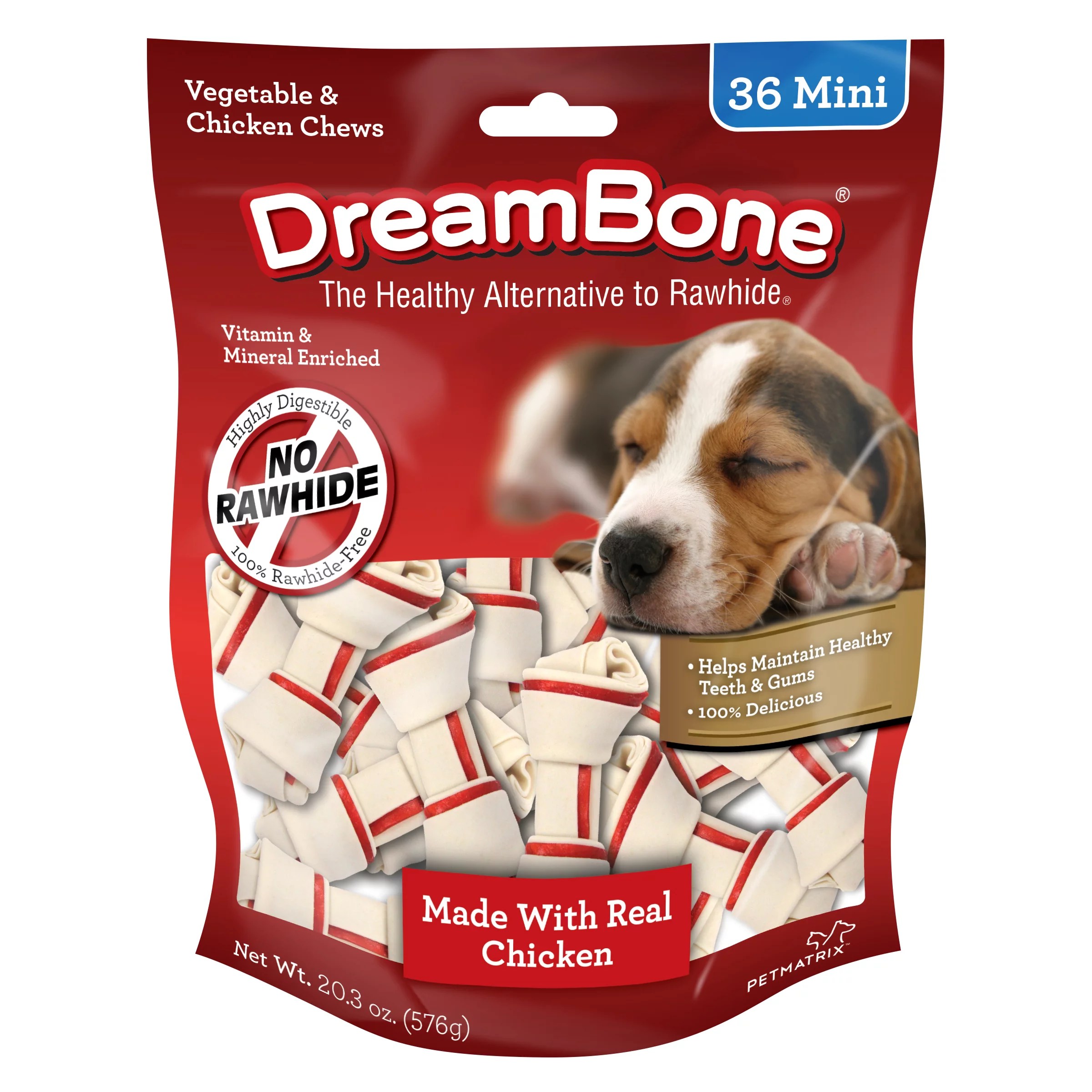 DreamBone Chicken Minis Rawhide Dog Treats Shop Dogs at HEB