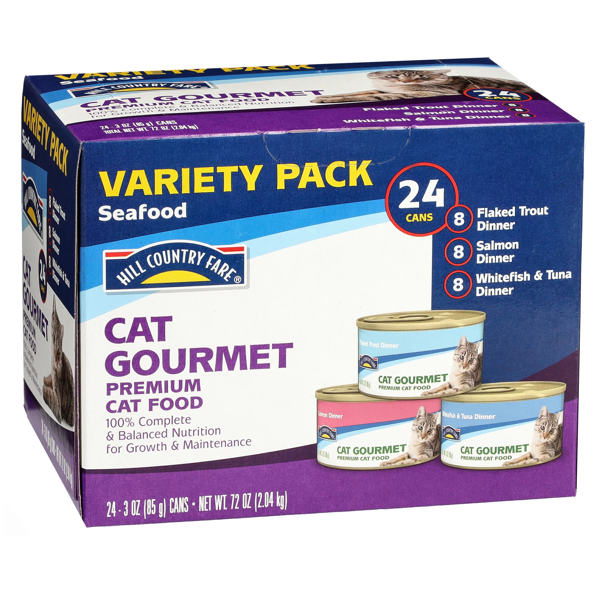 Hill Country Fare Cat Gourmet Seafood Premium Cat Food Variety Pack