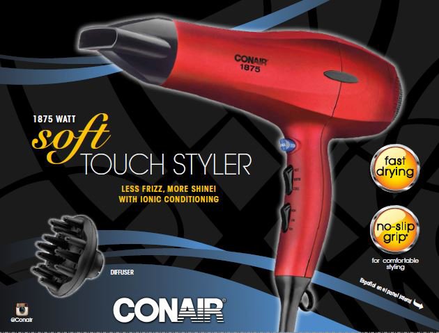 Conair 1875 Watt Full Size Turbo Ionic Styler Hair Dryer - Shop Hair