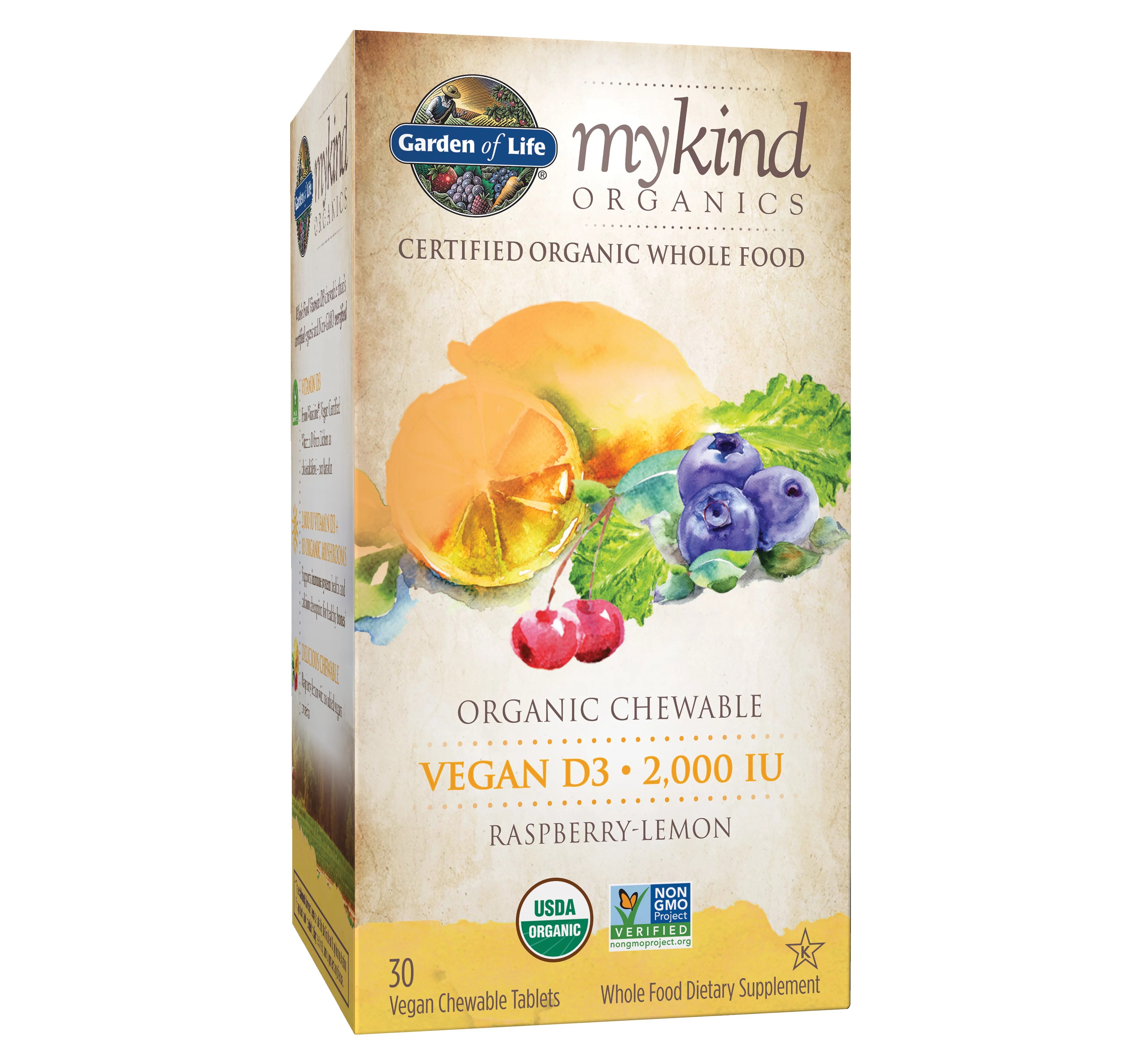 Garden of Life mykind Organics Vegan D3 Chewable Tablets Shop