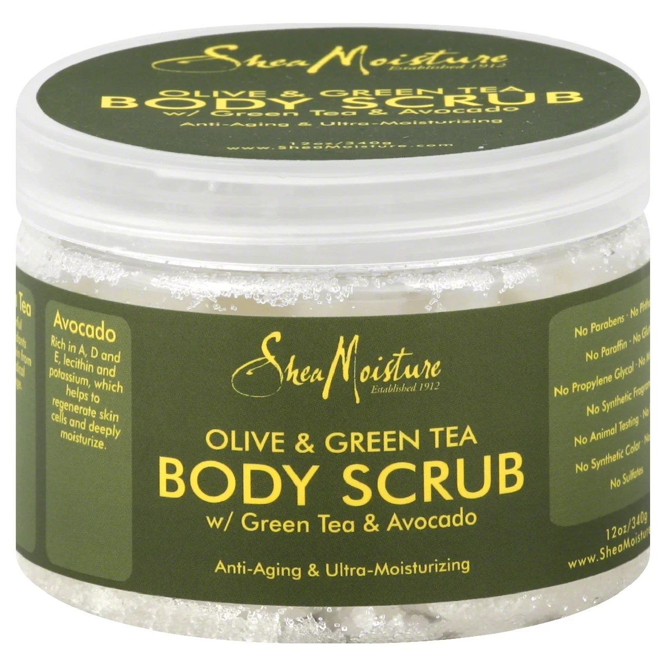 Shea Moisture Olive & Green Tea Body Scrub With Avocado Shop Bath