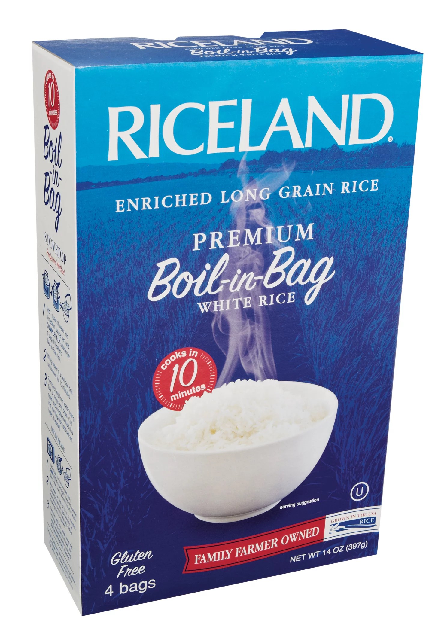 Riceland Enriched Long Grain Rice, Premium BoilInBag, White Rice