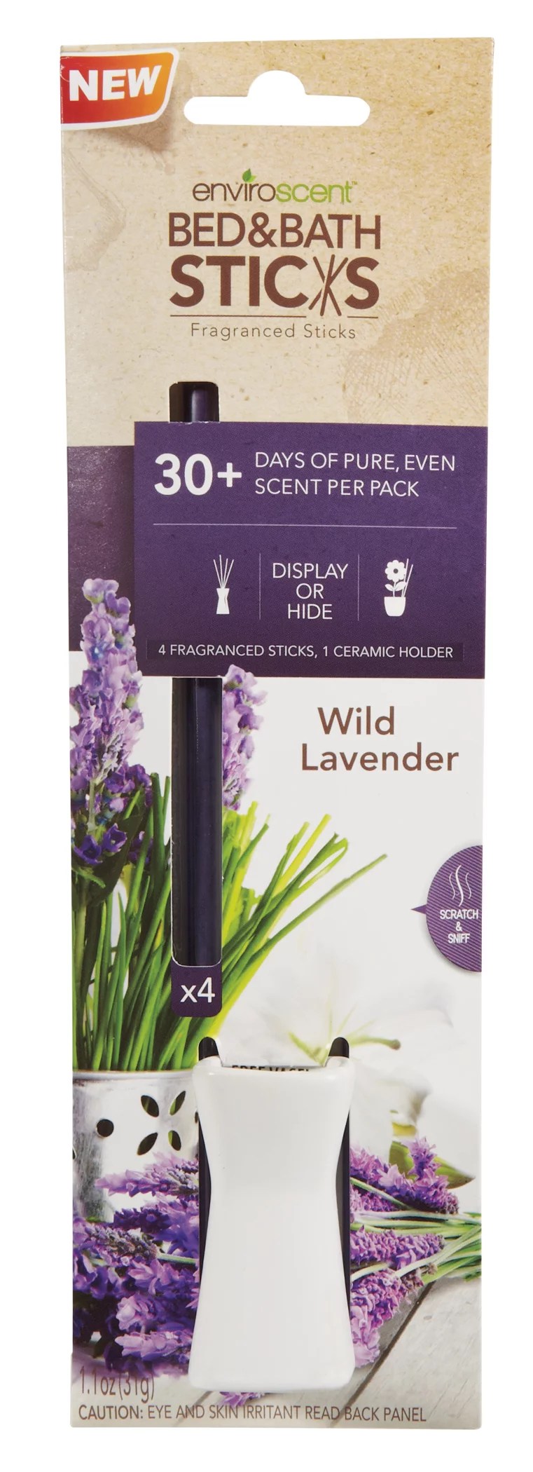 Enviroscent Wild Lavender Bed & Bath Fragrance Sticks Shop Diffusers
