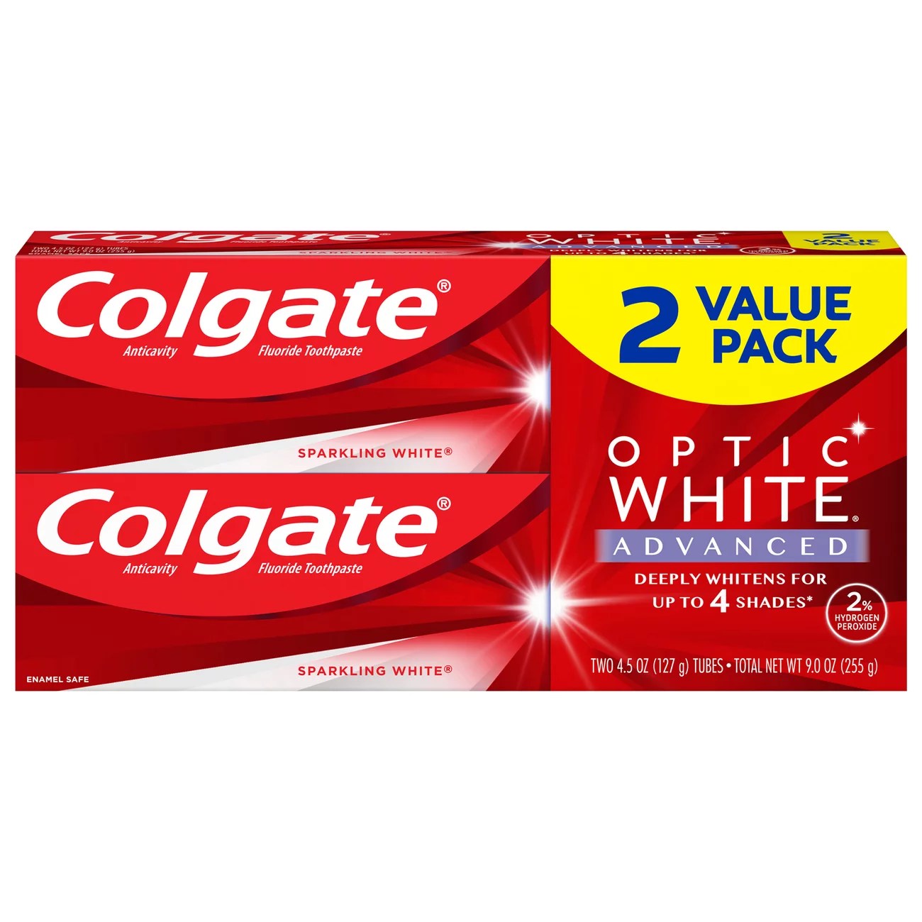 Colgate Optic White Sparkling Mint Toothpaste Twin Pack Shop