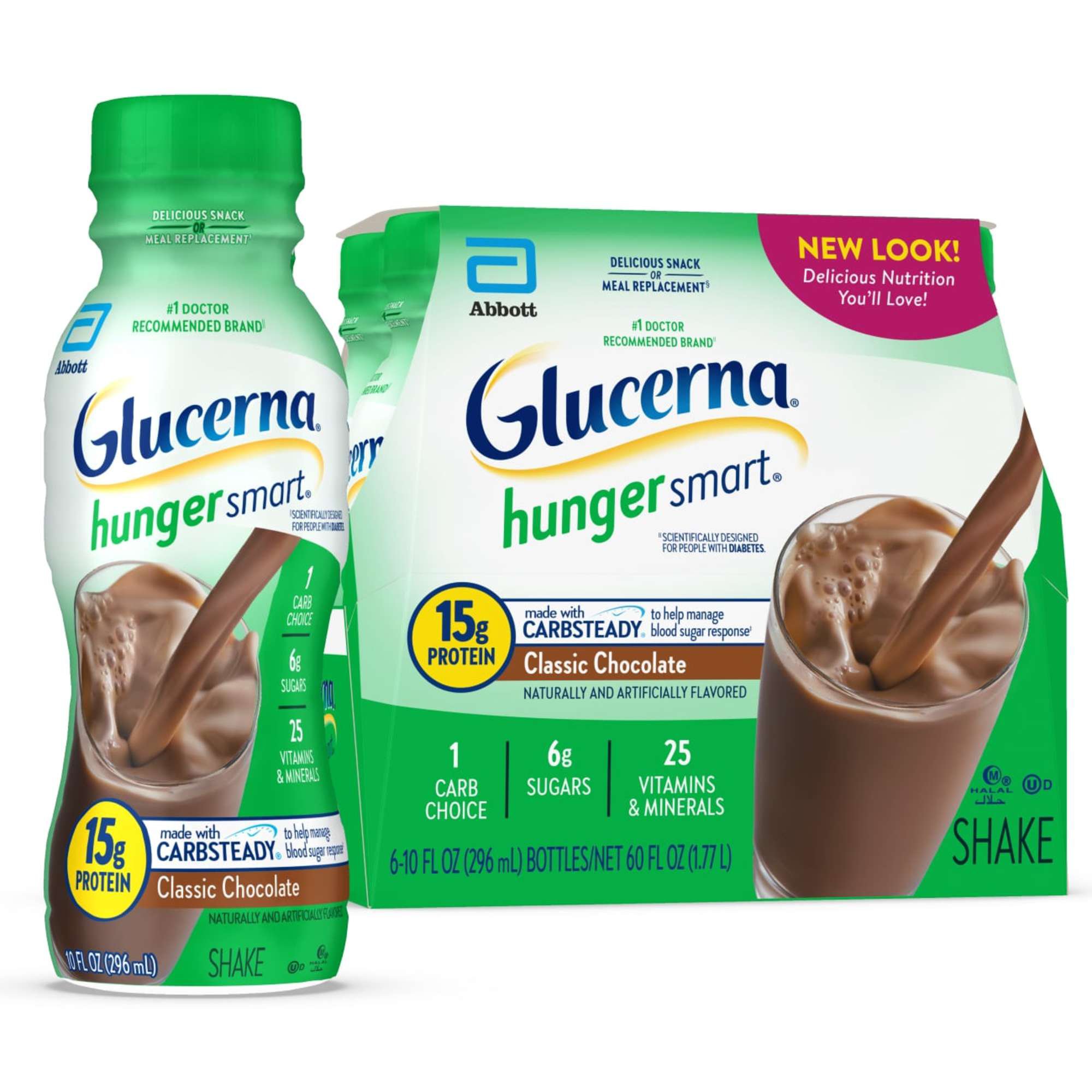 Glucerna Hunger Smart Shakes, 15g Protein Classic Chocolate Shop