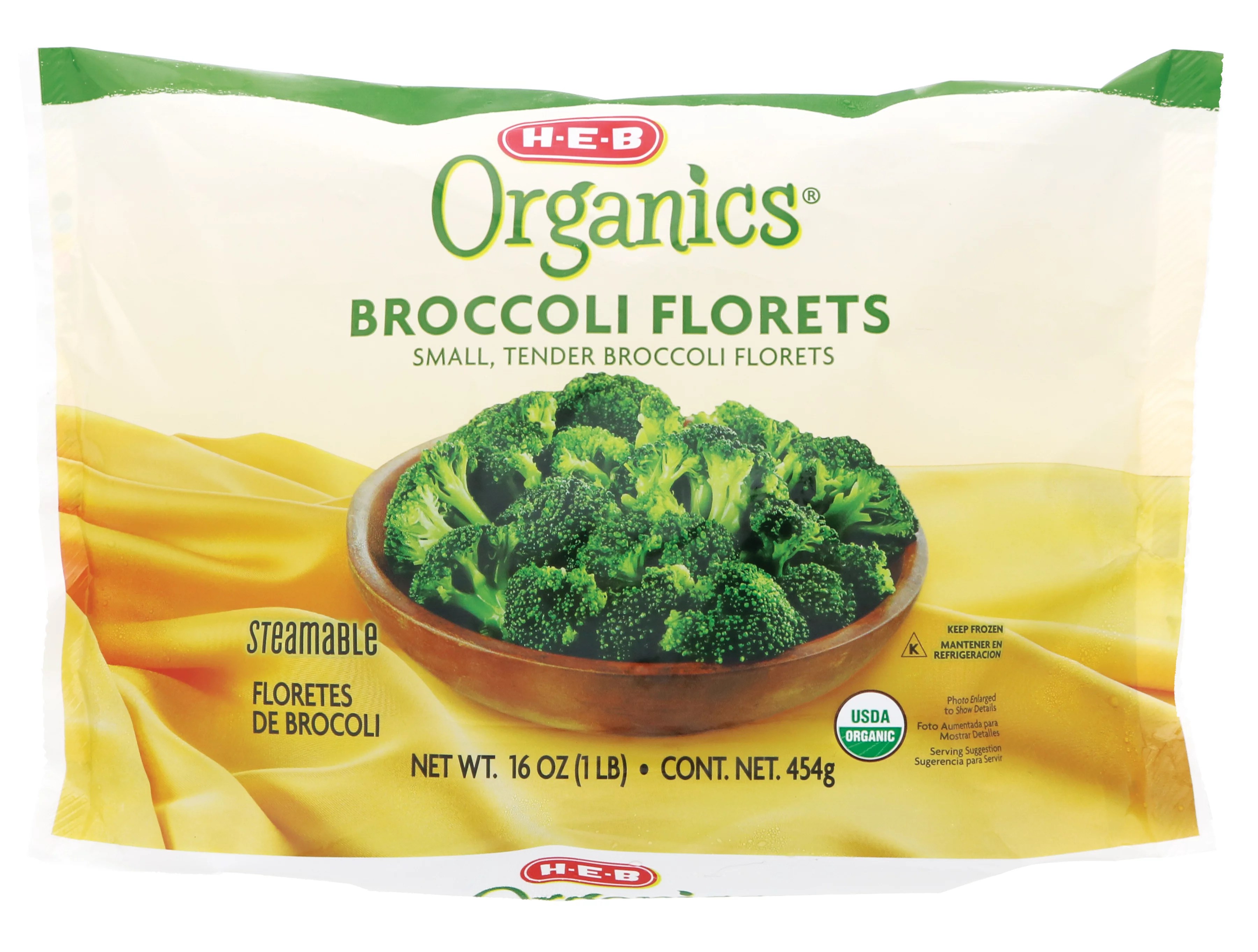 HEB Organics Frozen Steamable Broccoli Florets Shop Broccoli