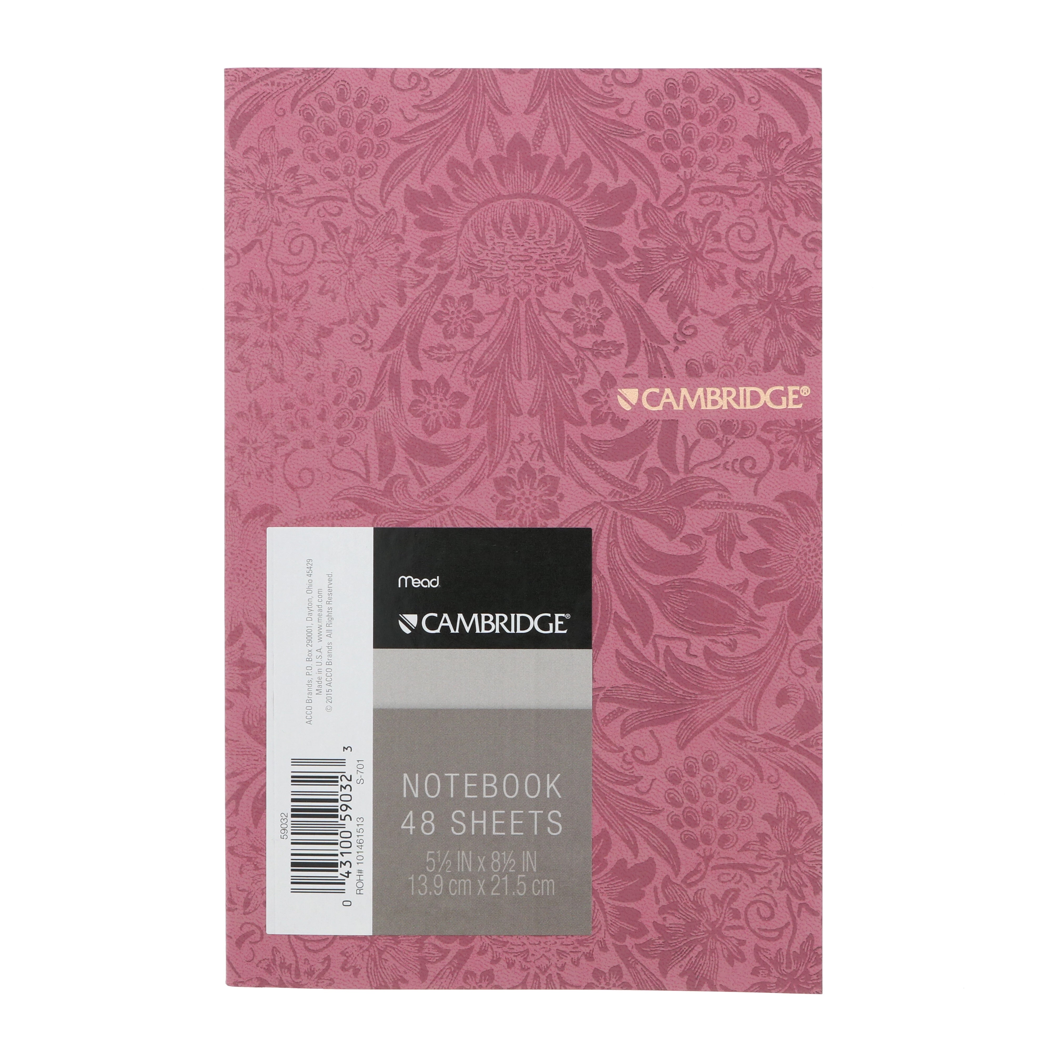 Cambridge Trucco Perfect Bound Business Notebook, Ruled, 48 Sheets