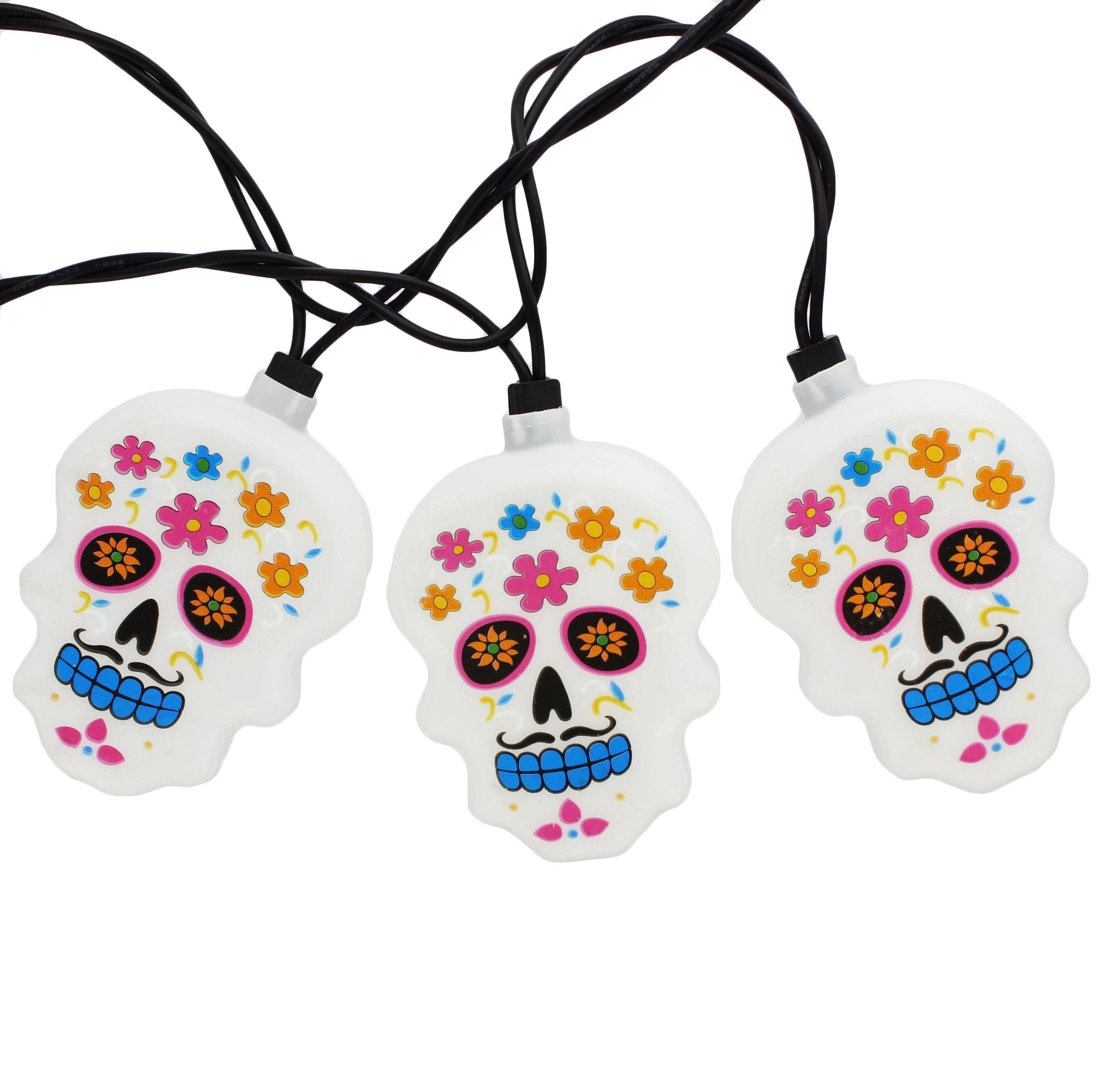 Holiday Market Day Of The Dead Sugar Skull String Lights Shop