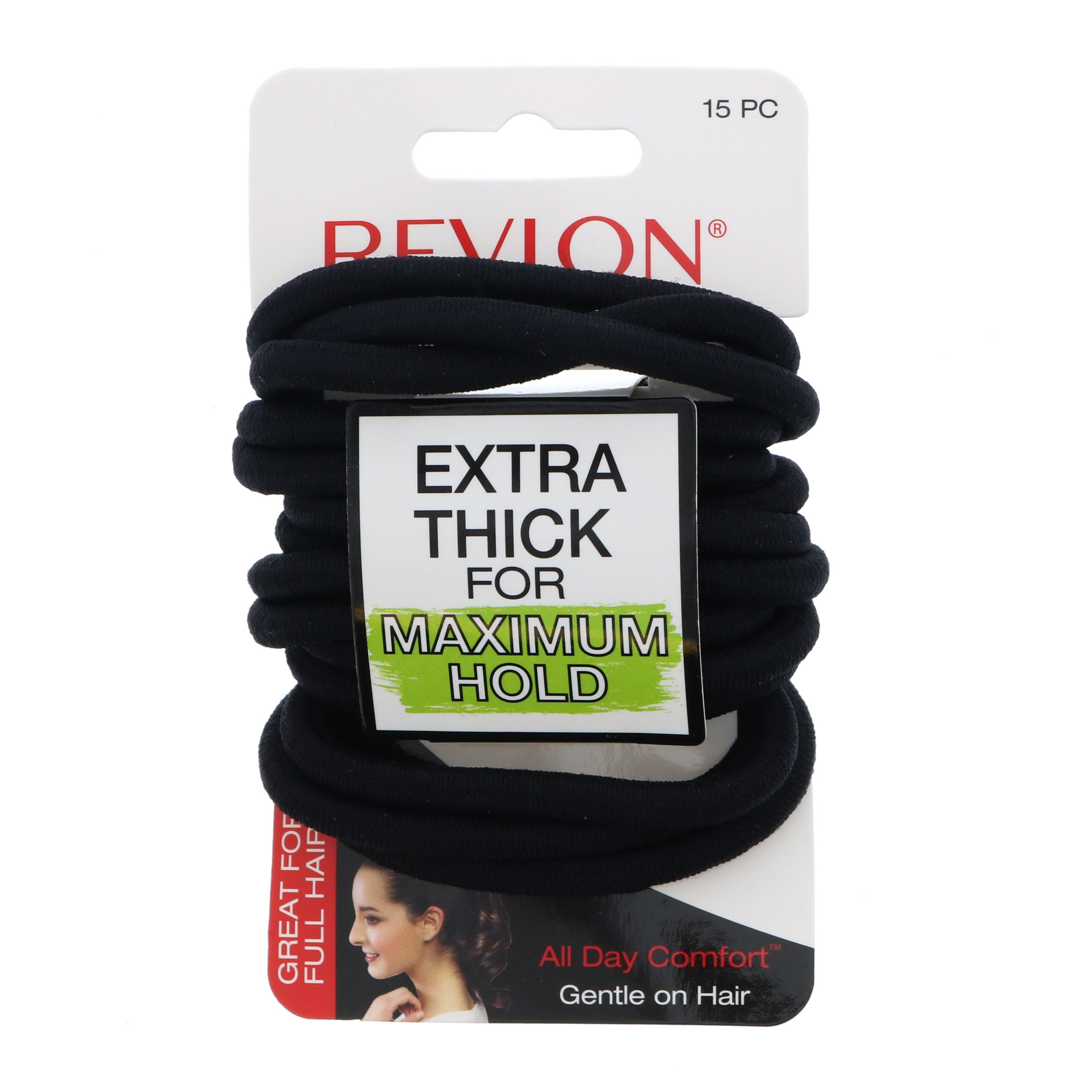 Revlon Extra Thick Black Elastics Shop Hair Accessories at HEB