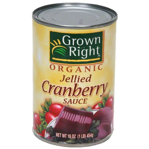 Grown Right Organic Jellied Cranberry Sauce Shop Canned & Dried Food