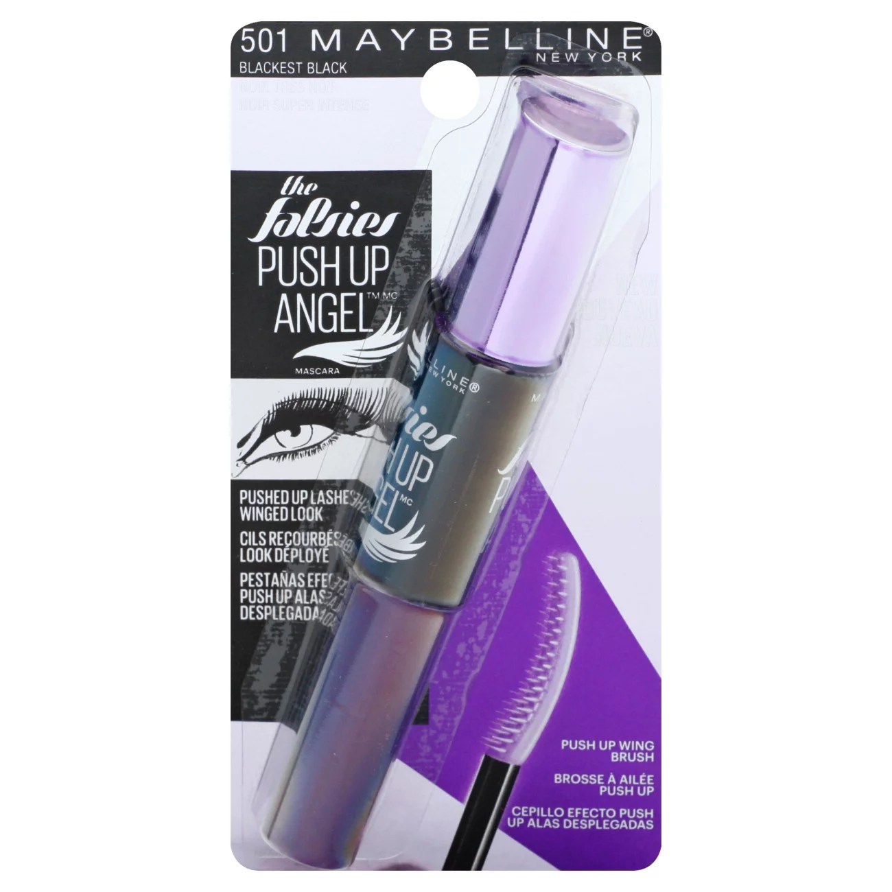 Maybelline The Falsies Push Up Angel Washable Mascara, Blackest Black