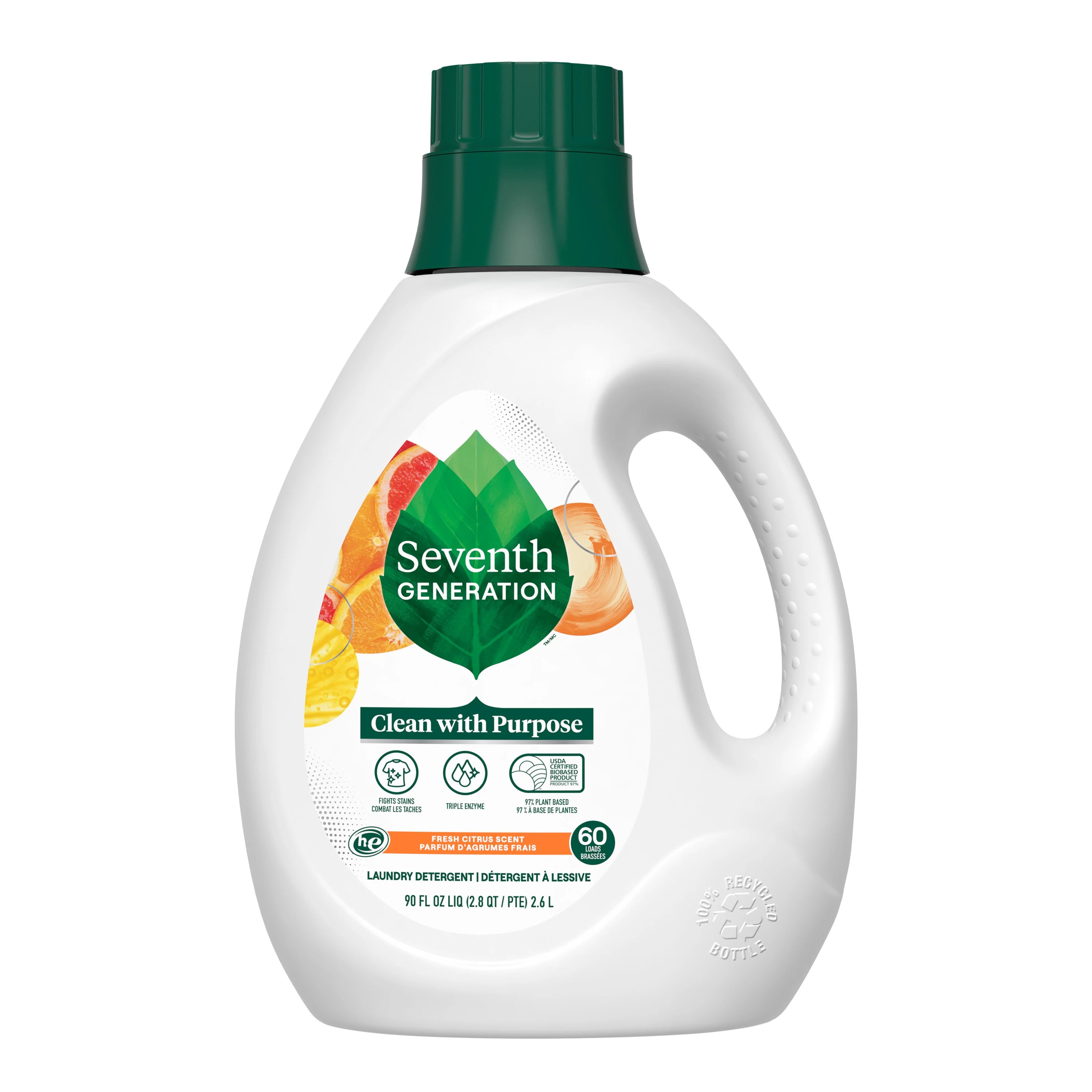 Seventh Generation Fresh Citrus HE Liquid Laundry Detergent 60 Loads