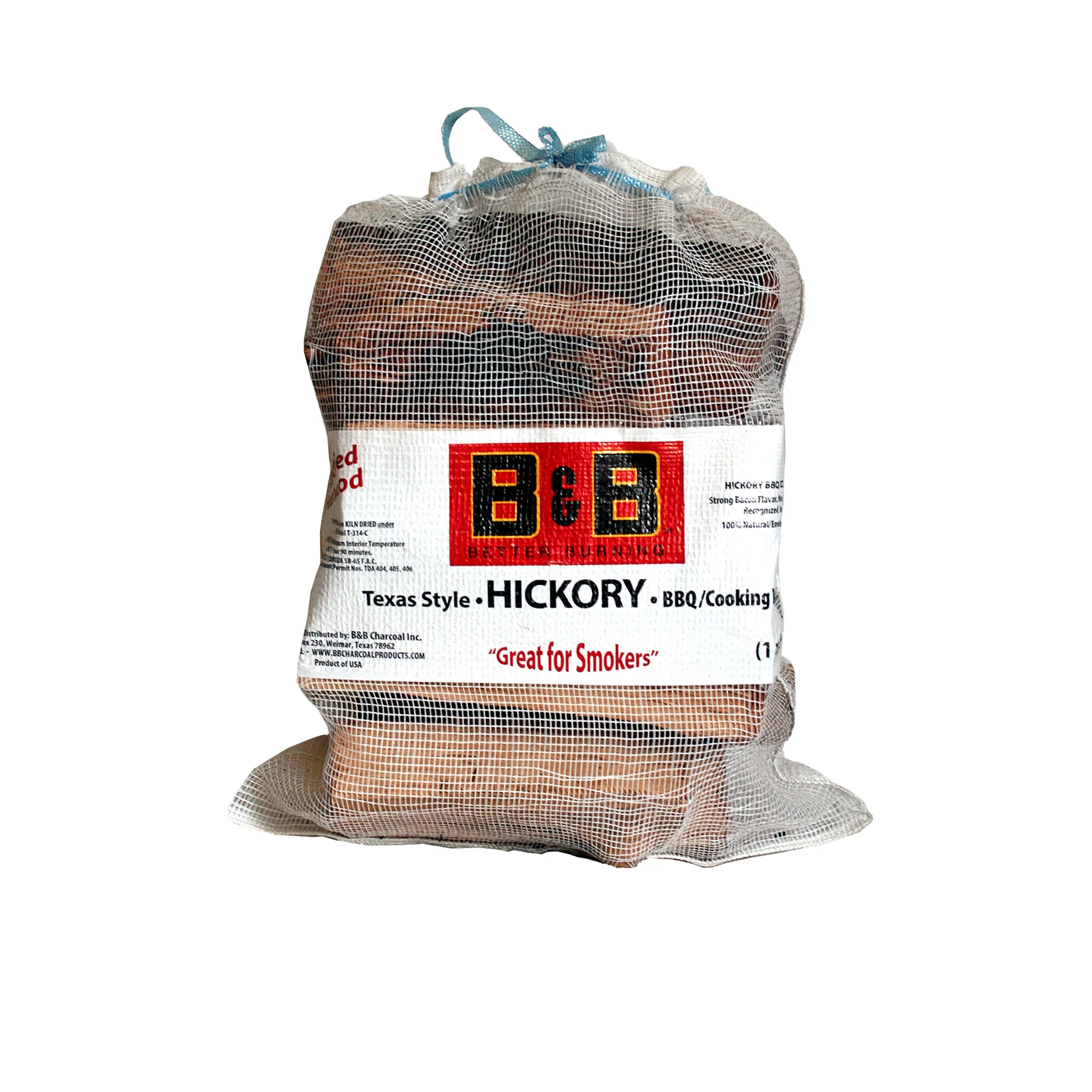 B & B Kiln Dried Hickory BBQ & Cooking Wood Logs, 1 cu ft. Shop