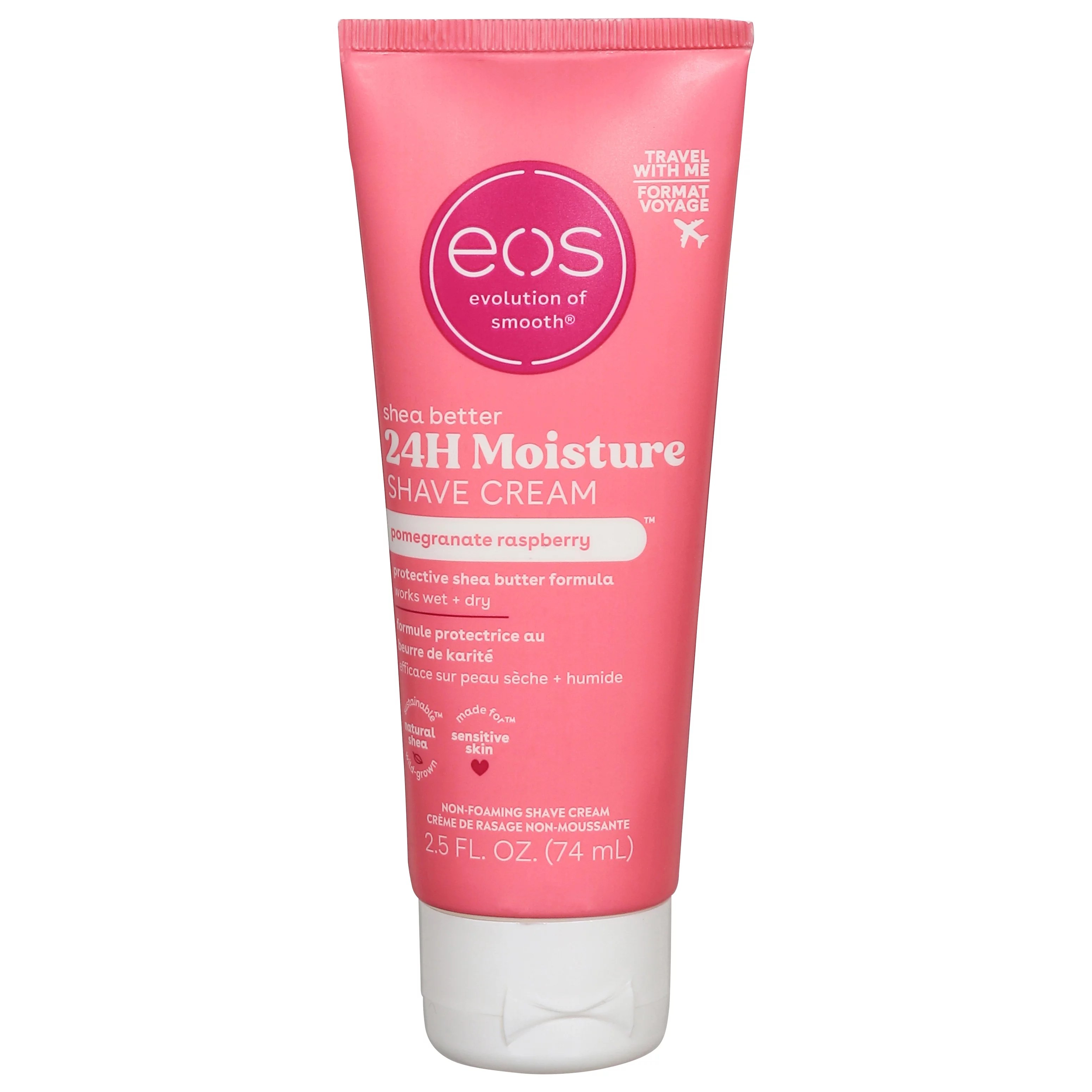 eos Travel Size Ultra Moisturizing Shave Cream Pomegranate Raspberry