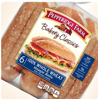 Pepperidge Farm Soft 100 Whole Wheat Hoagie Rolls with Sesame Seeds